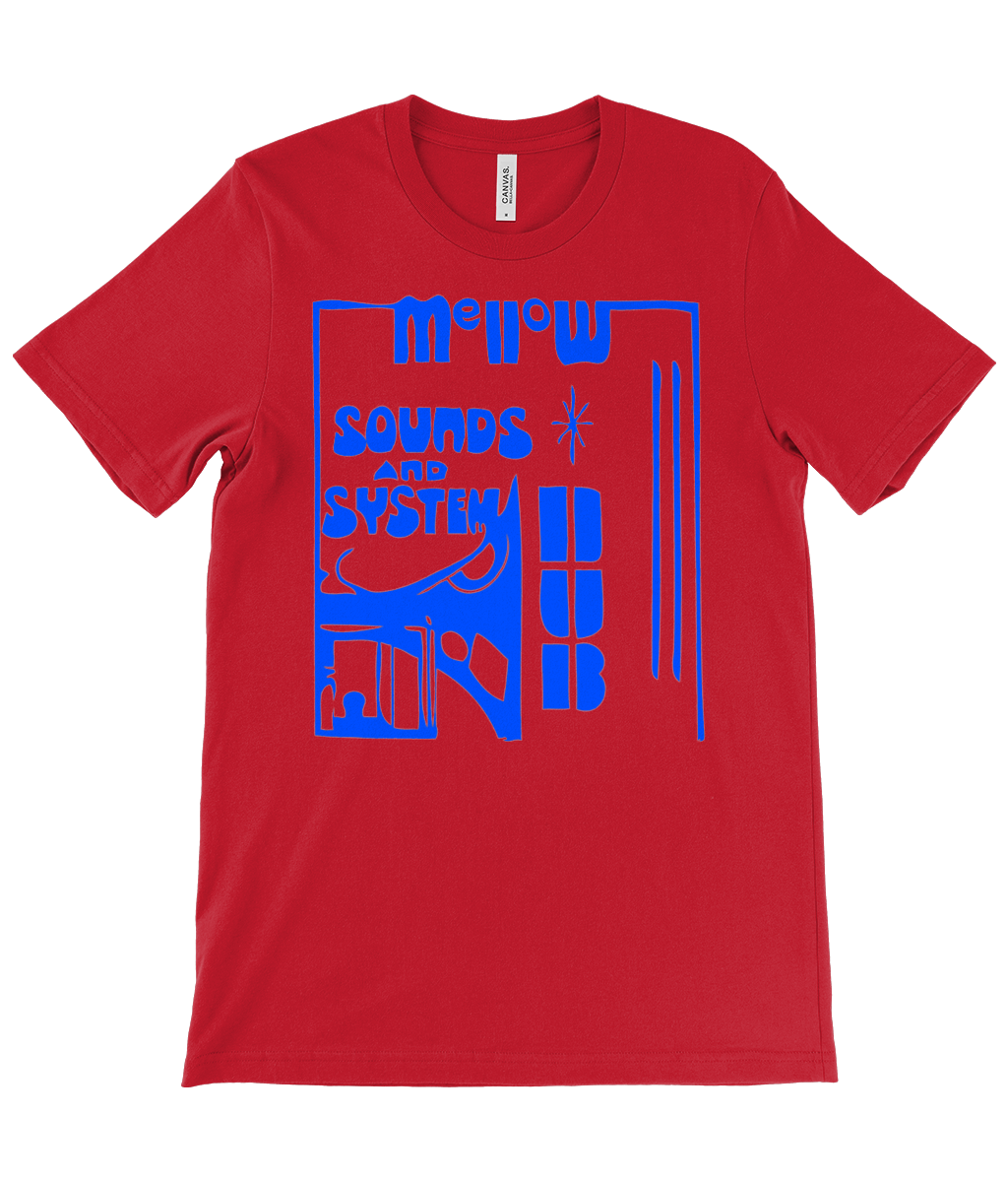 bloodsweatandtees | Mellow Sounds and System Dub t-shirt BLUE/Canvas_Red