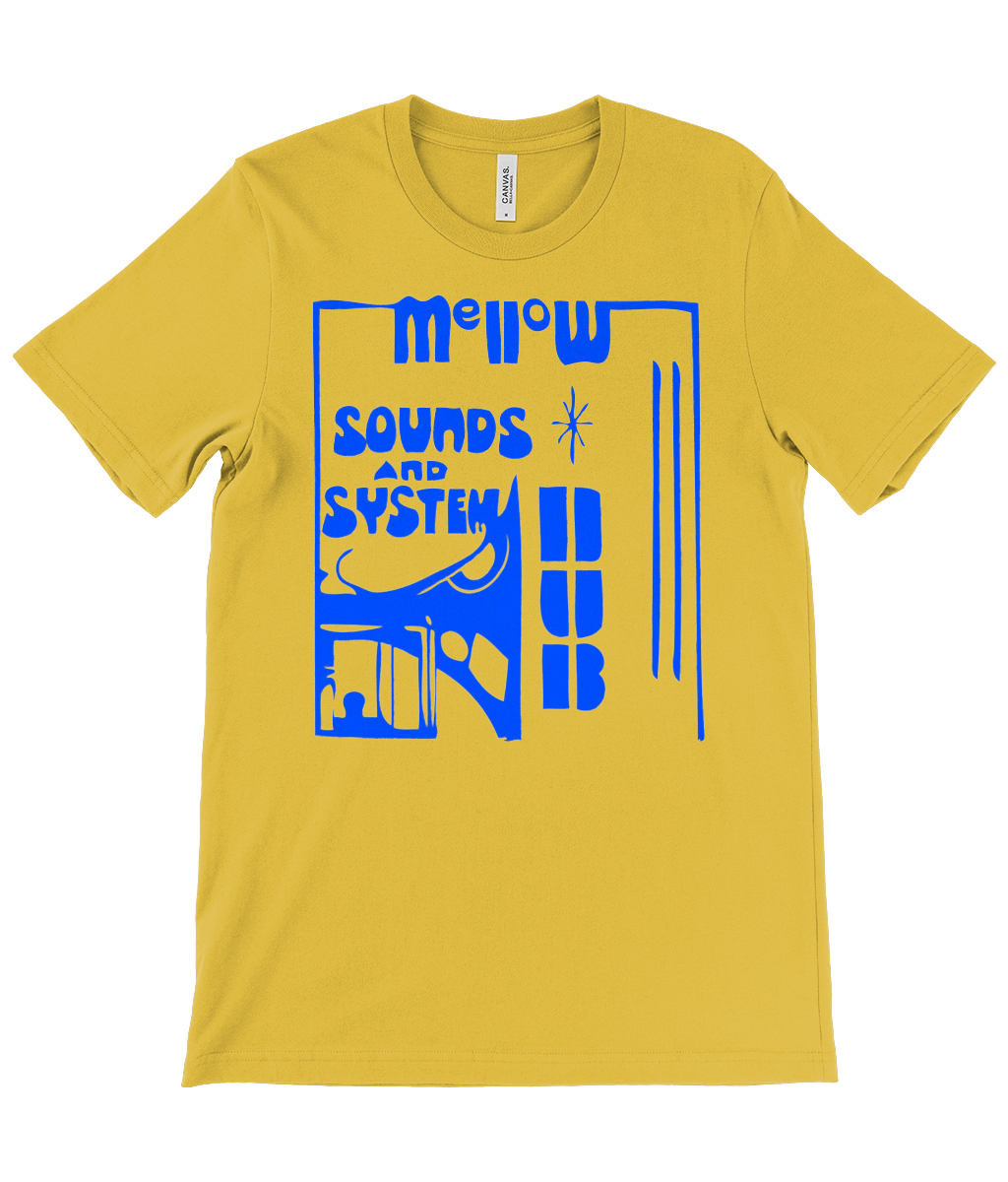 bloodsweatandtees | Mellow Sounds and System Dub t-shirt BLUE/Maize_Yellow