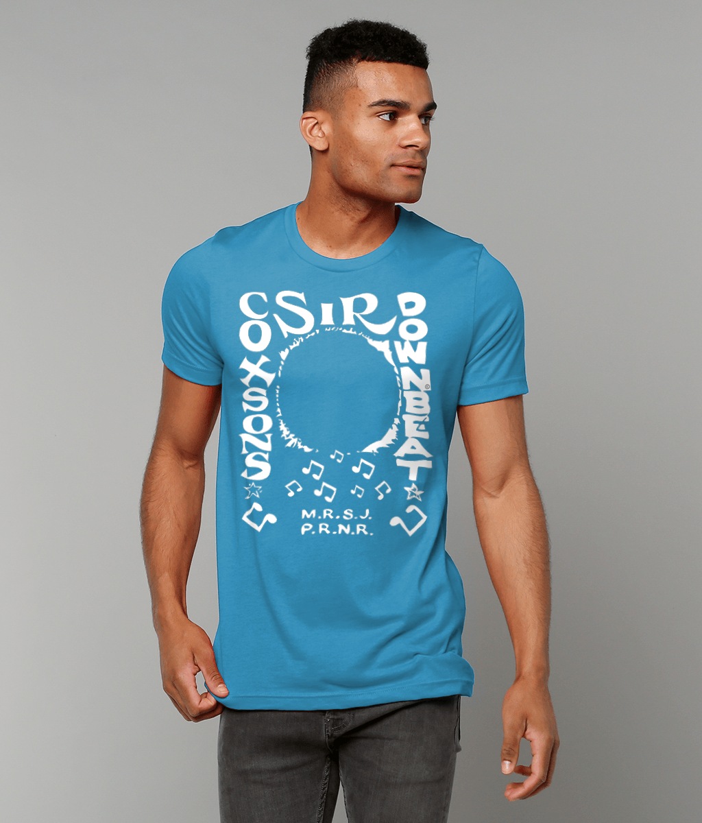 bloodsweatandtees | Sir Coxsons Downbeat t-shirt WHITE/Aqua_model