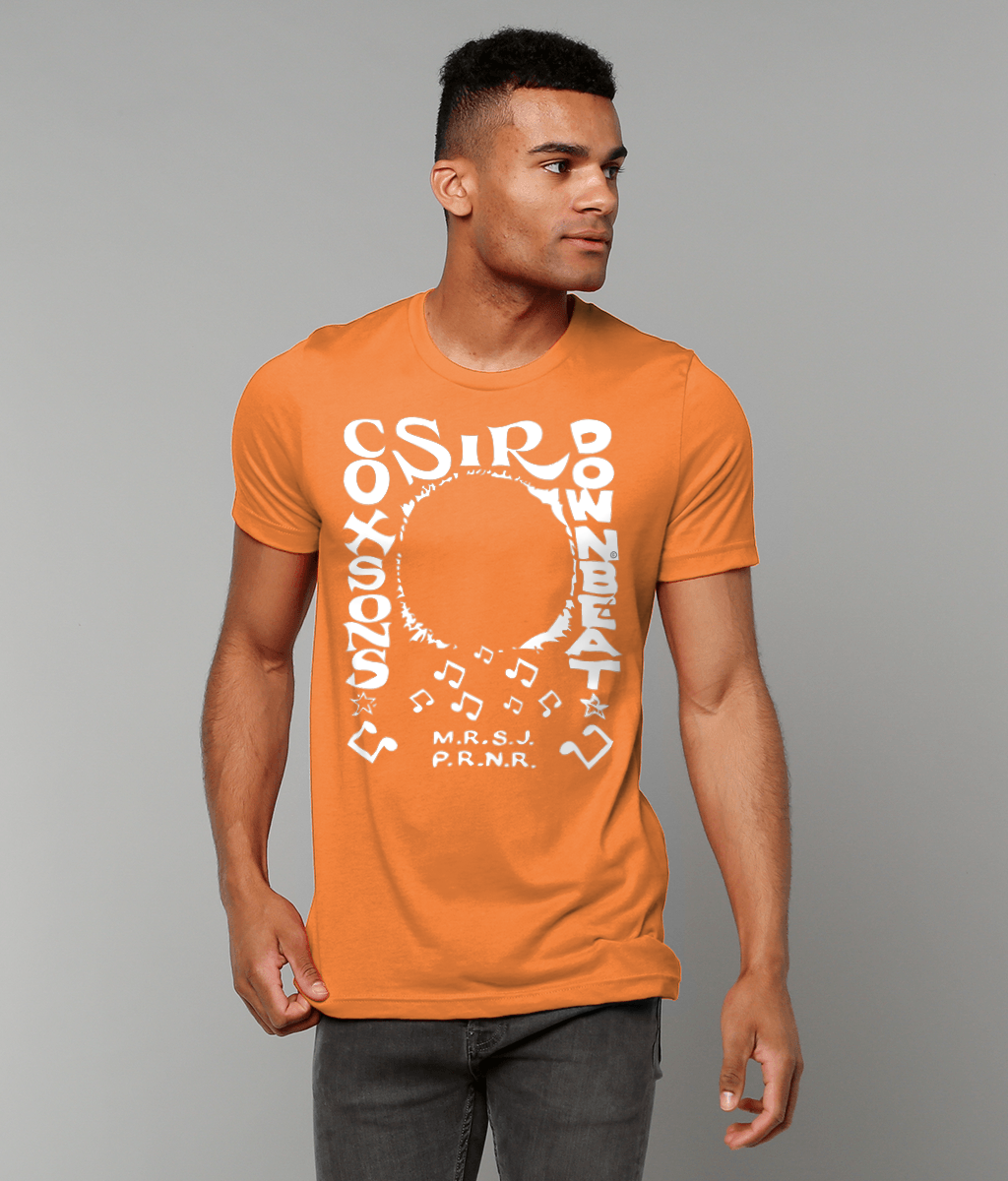 bloodsweatandtees | Sir Coxsons Downbeat t-shirt WHITE/Orange_model