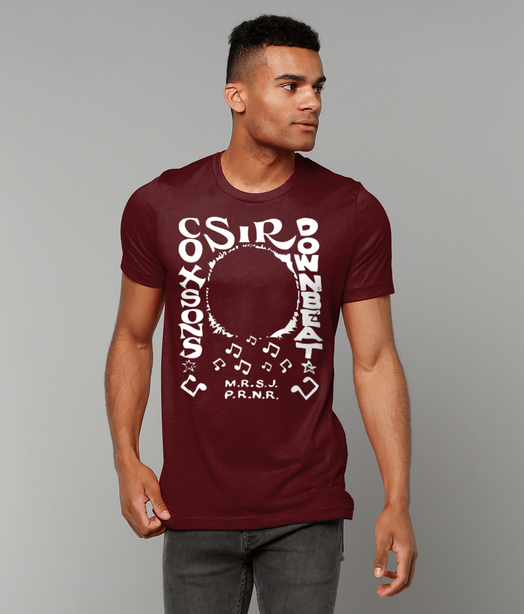 bloodsweatandtees | Sir Coxsons Downbeat t-shirt WHITE/Maroon_model