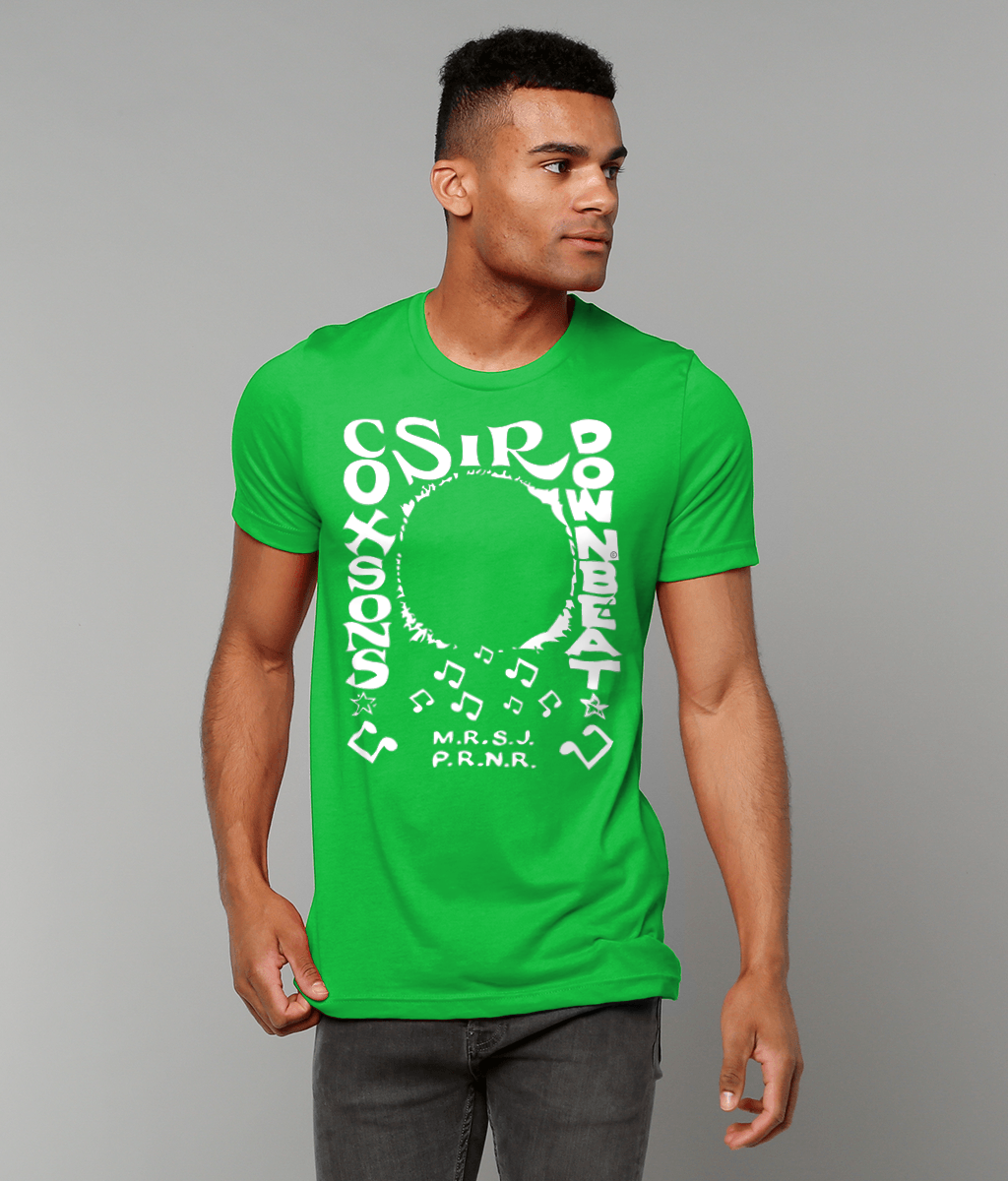 bloodsweatandtees | Sir Coxsons Downbeat t-shirt WHITE/Kelly_Green_model