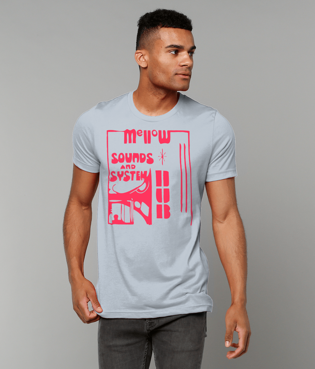 bloodsweatandtees | Mellow Sounds and System Dub t-shirt RED/Light_blue_model