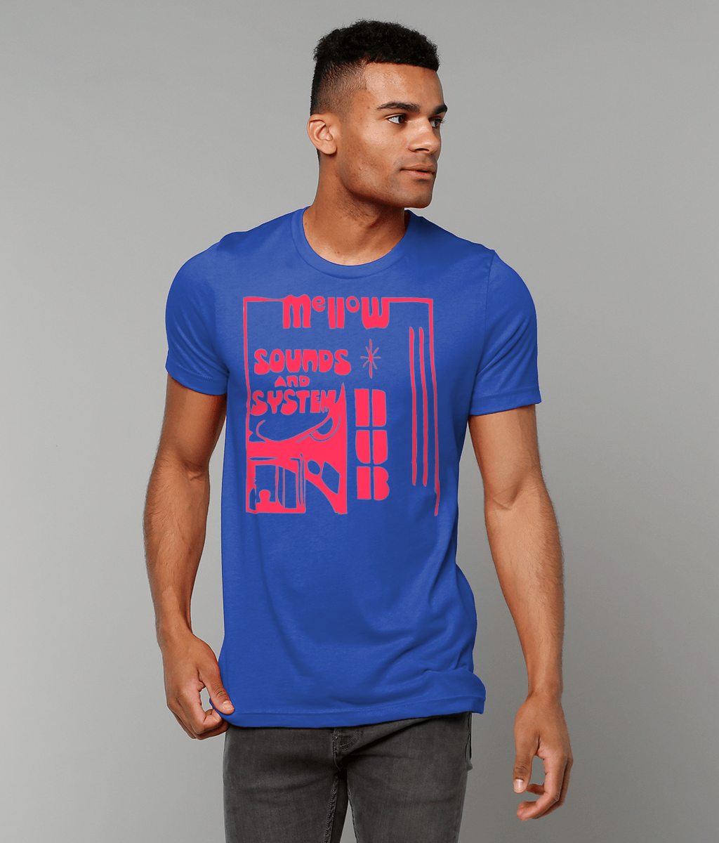 bloodsweatandtees | Mellow Sounds and System Dub t-shirt RED/Royal_blue_model