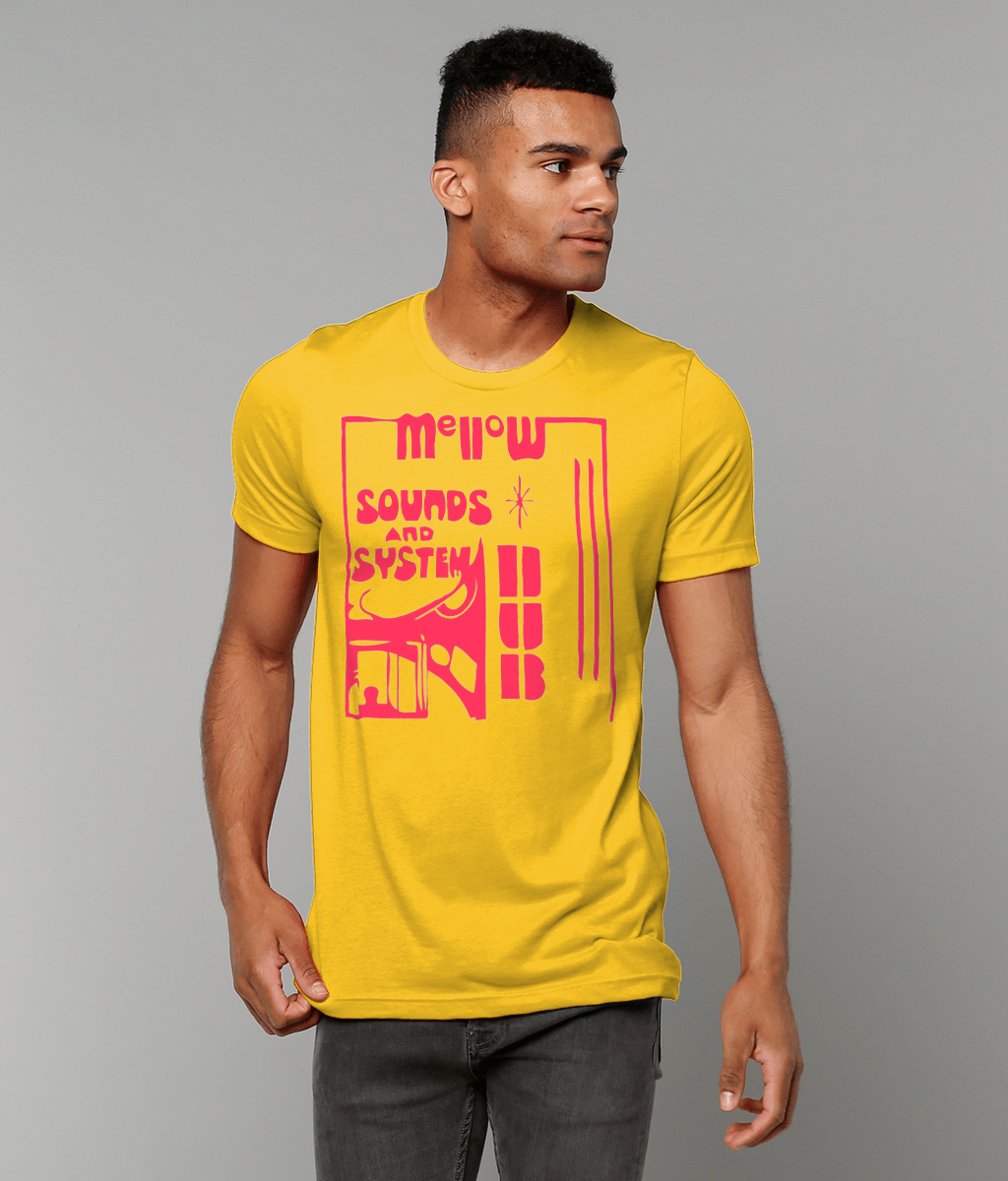 bloodsweatandtees | Mellow Sounds and System Dub t-shirt RED/Gold_model