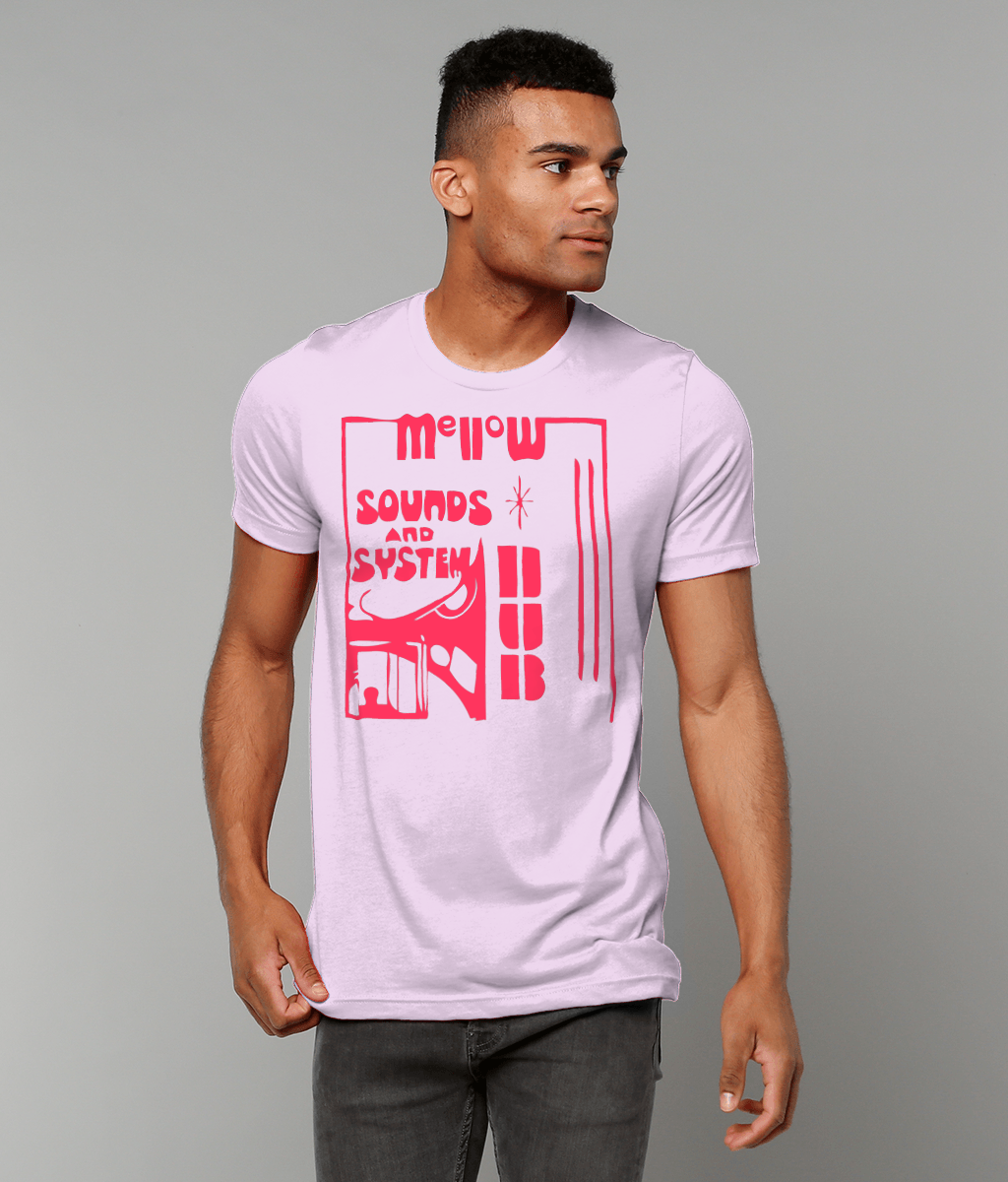 bloodsweatandtees | Mellow Sounds and System Dub t-shirt RED/Pink_model