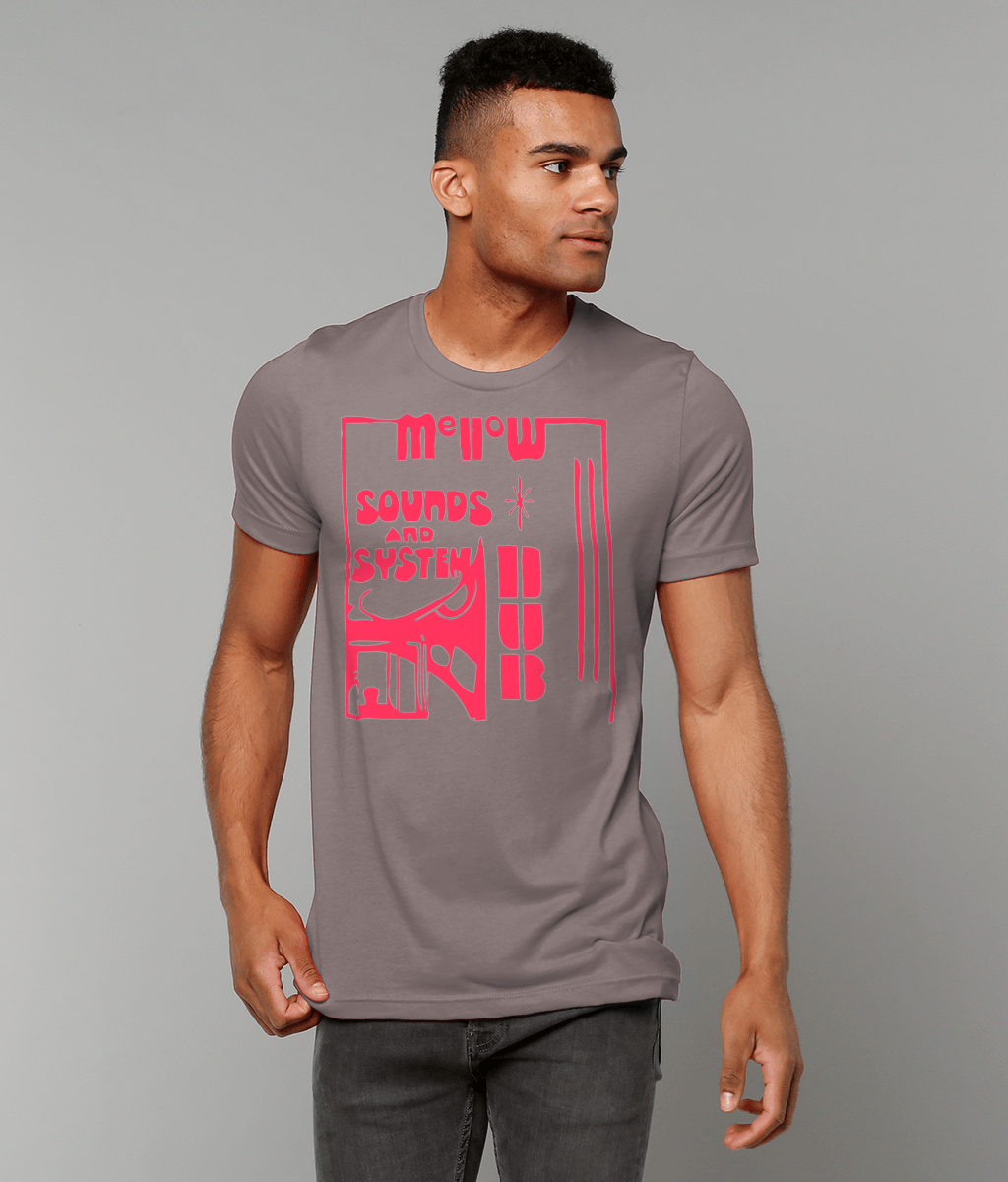 bloodsweatandtees | Mellow Sounds and System Dub t-shirt RED/Asphalt_model