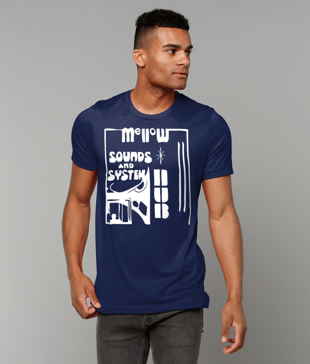 bloodsweatandtees | Mellow Sounds and System Dub t-shirt BLUE/Navy_model