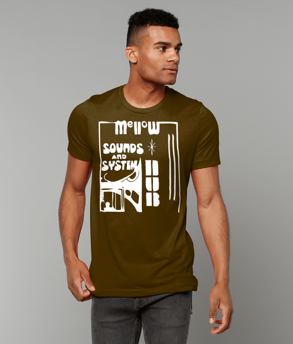 bloodsweatandtees | Mellow Sounds and System Dub t-shirt WHITE/Brown_model