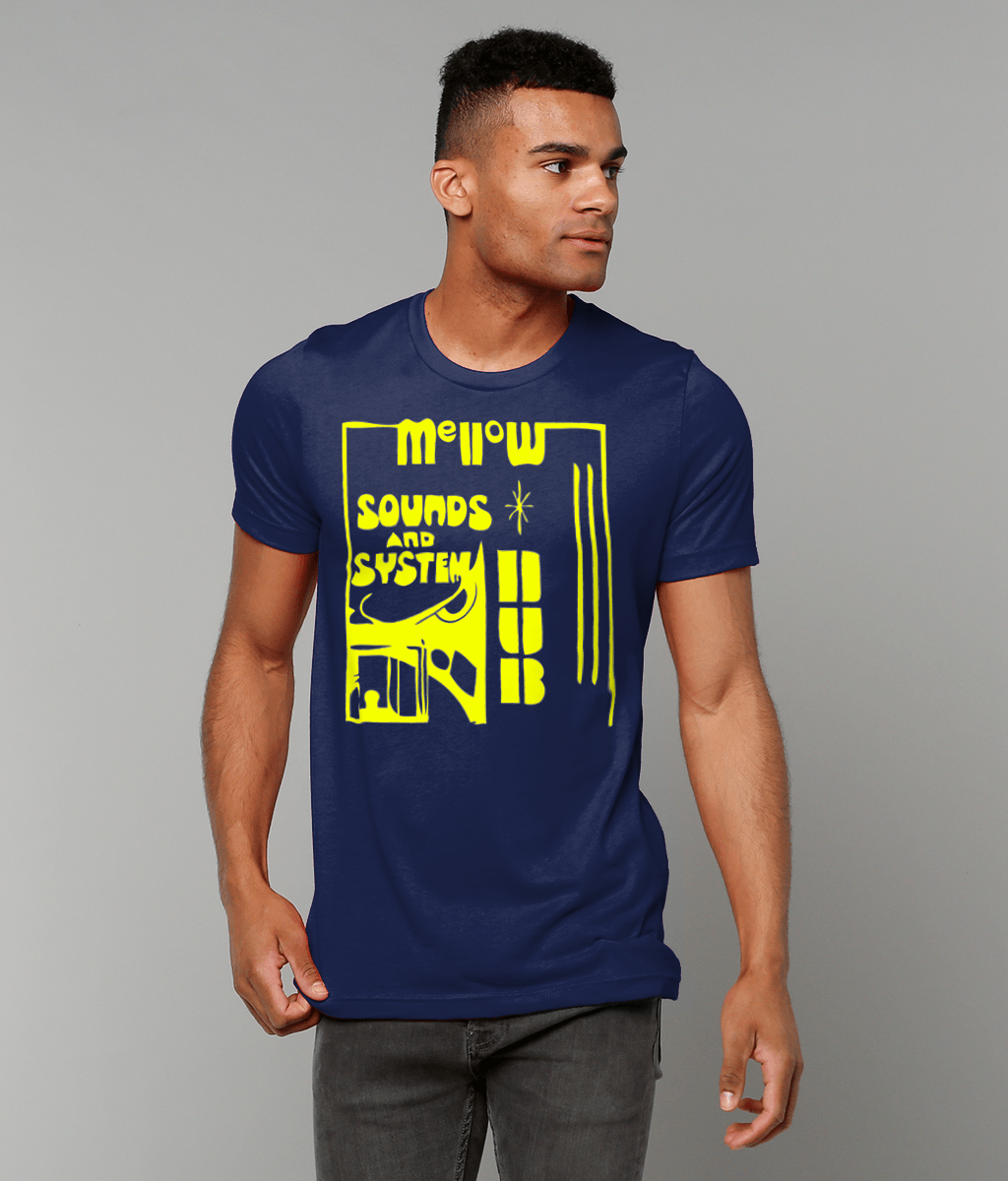 bloodsweatandtees | Mellow Sounds and System Dub t-shirt YLO/Navy_model