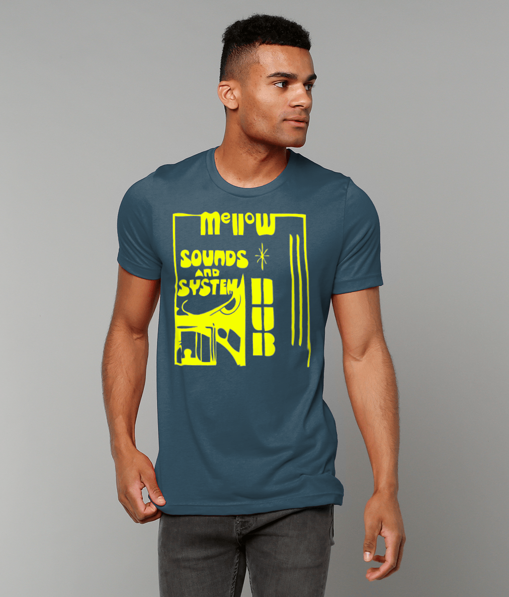 bloodsweatandtees | Mellow Sounds and System Dub t-shirt YLO/Deep_Teal_model