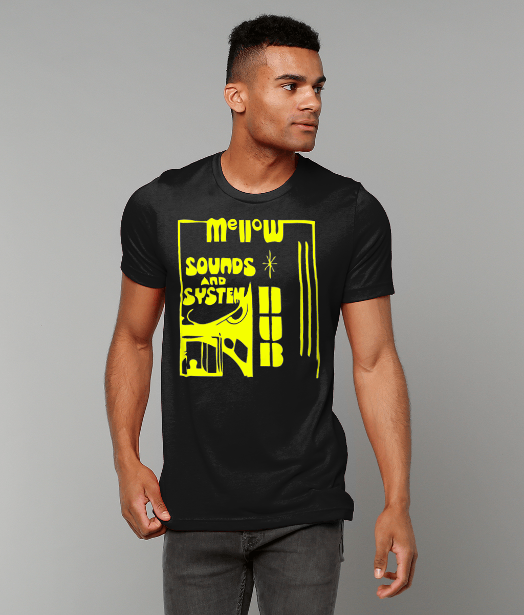 bloodsweatandtees | Mellow Sounds and System Dub t-shirt YLO/Black_model