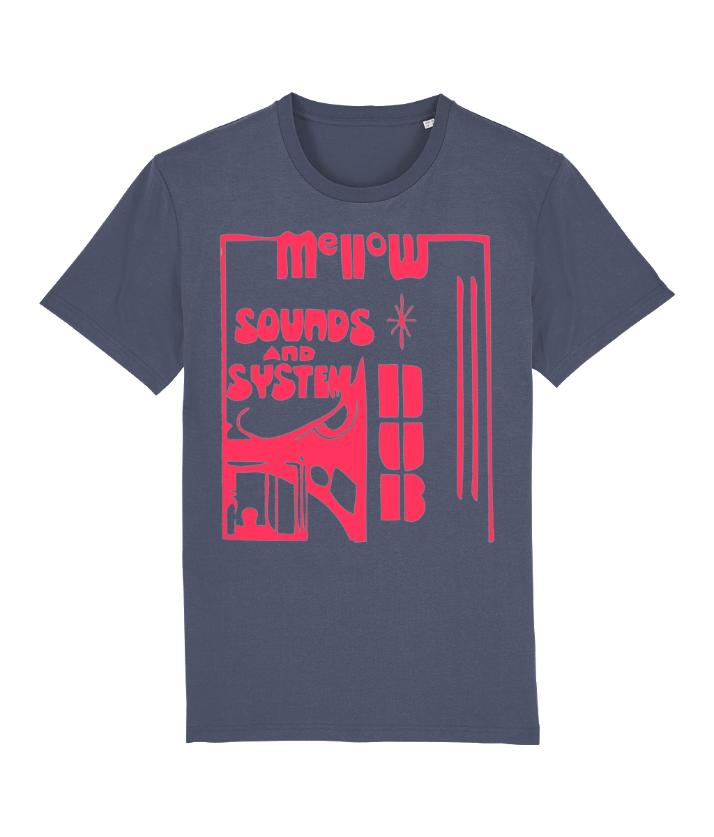 bloodsweatandtees | Mellow Sounds and System Dub ORGANIC t-shirt RED/Dark_Heather_Blue