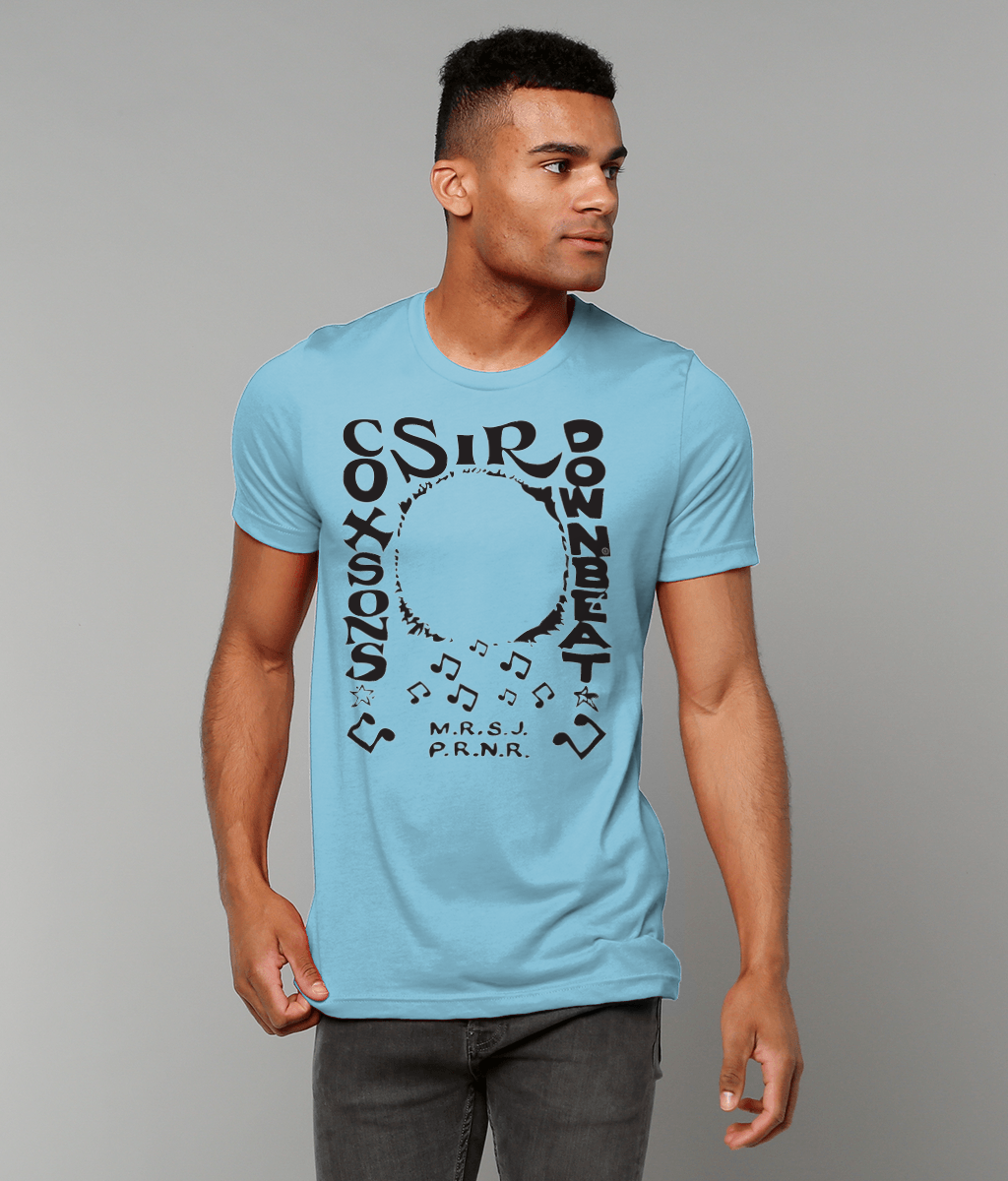 bloodsweatandtees | Sir Coxsons Downbeat t-shirt Black/Ocean_Blue_model