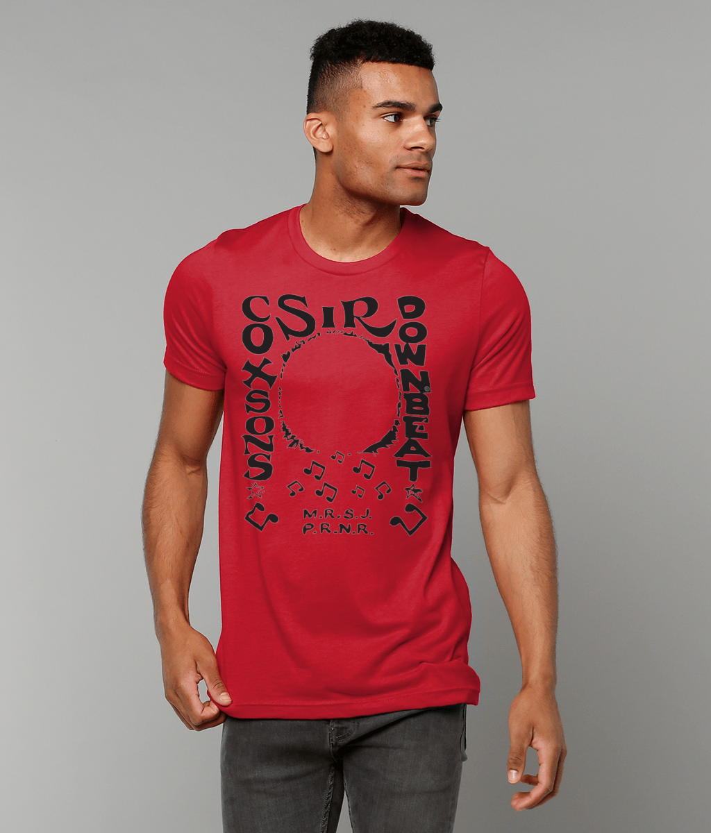 bloodsweatandtees | Sir Coxsons Downbeat t-shirt Black/CanvasRed_model