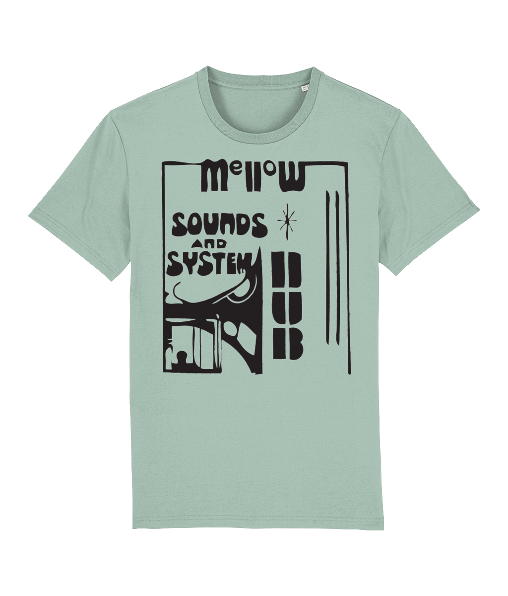 bloodsweatandtees | Organic Mellow Sounds and System Dub t-shirt BLACK/Aloe