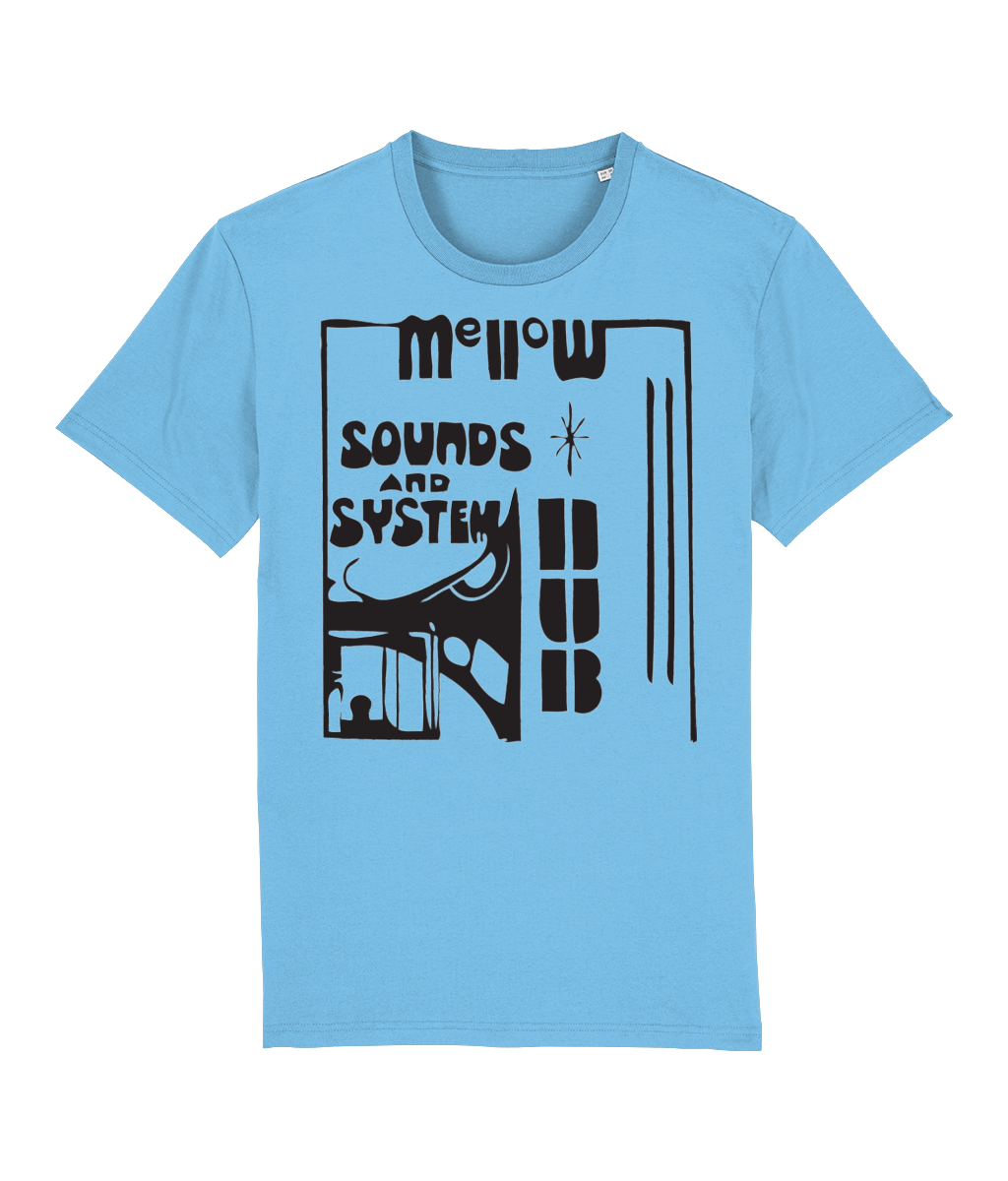 bloodsweatandtees | Organic Mellow Sounds and System Dub t-shirt BLACK/Aqua_Blue