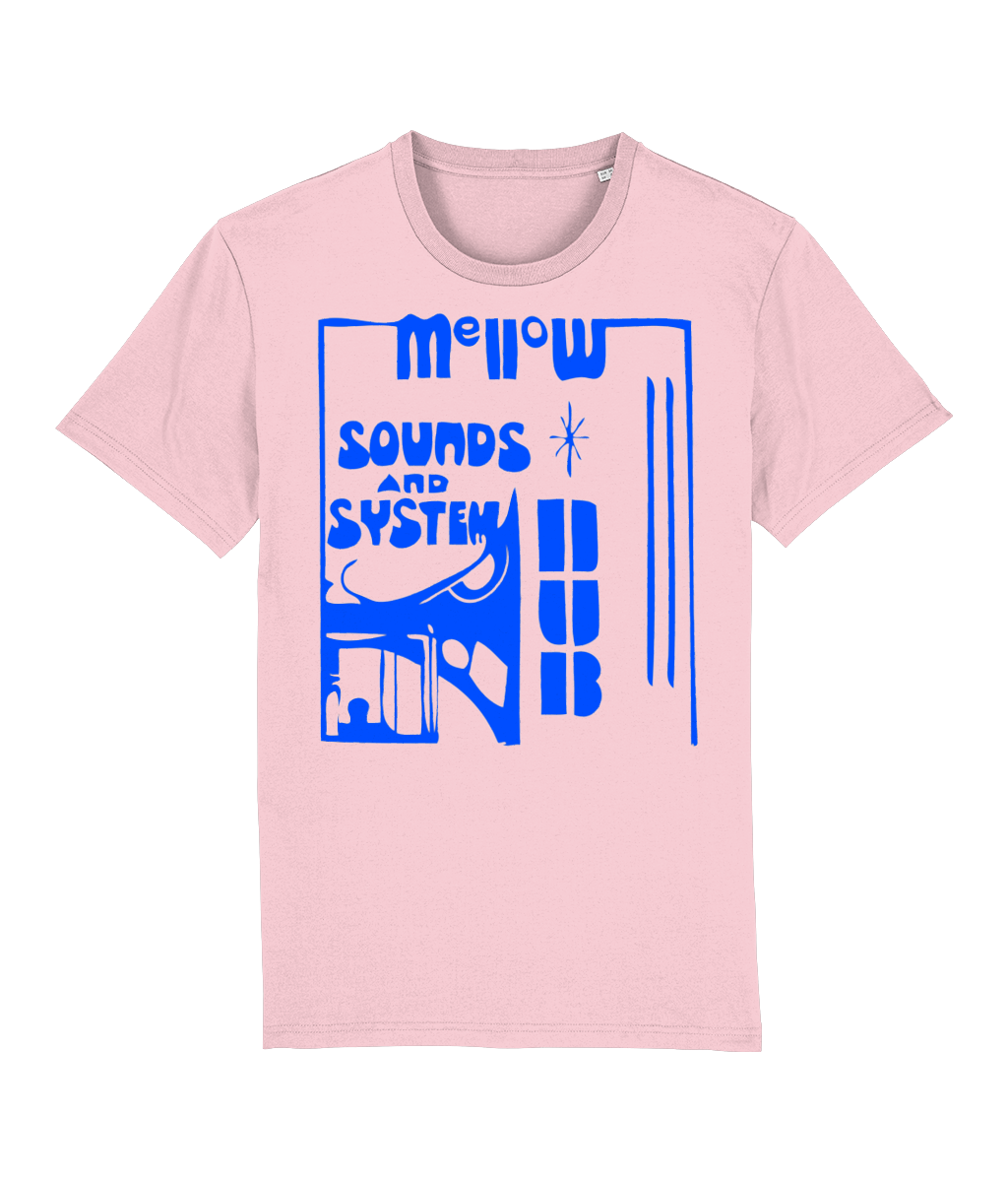 bloodsweatandtees | Organic Mellow Sounds and System Dub t-shirt BLUE/Cotton_Pink