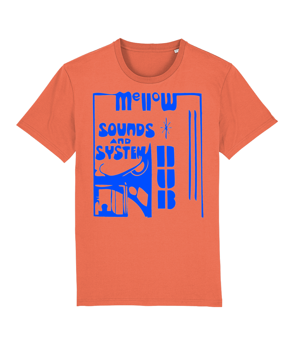 bloodsweatandtees | Organic Mellow Sounds and System Dub t-shirt BLUE/Orange