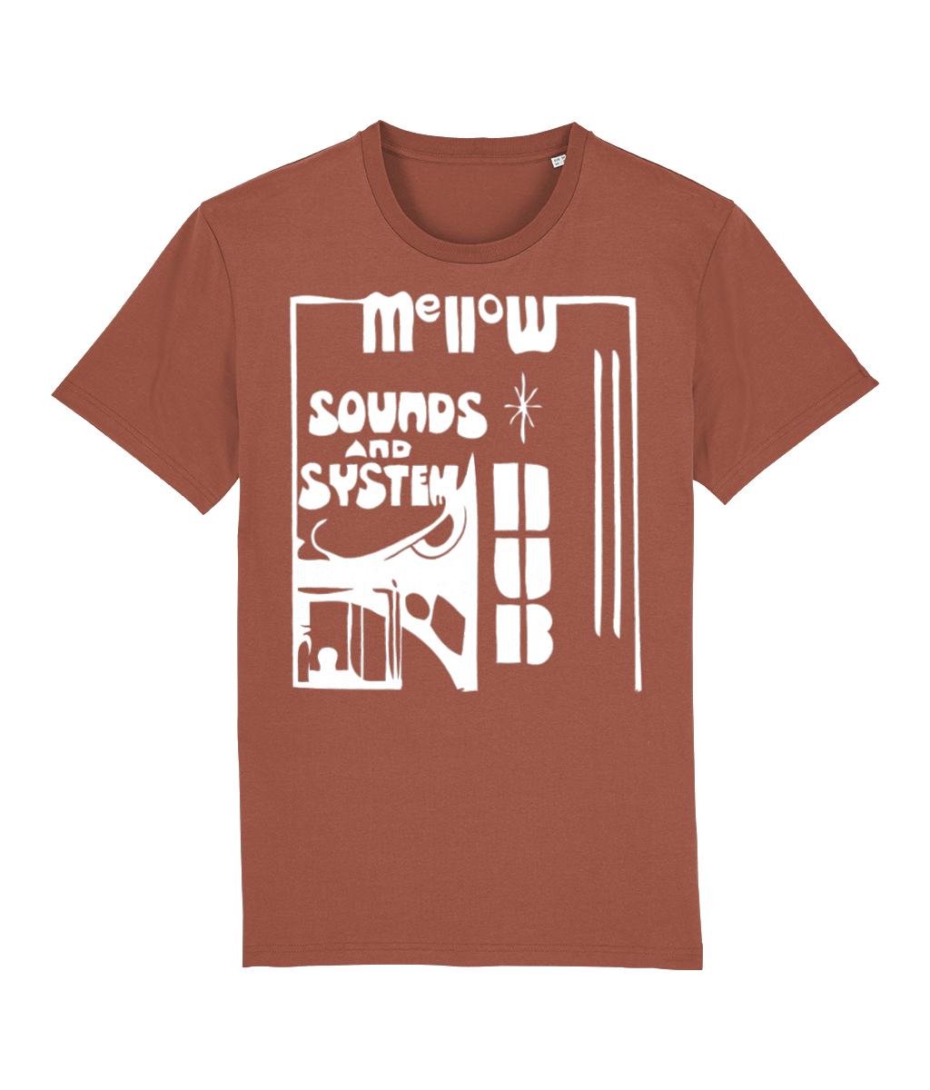 bloodsweatandtees | Organic Mellow Sounds and System Dub t-shirt WHITE/Mocha_Brown