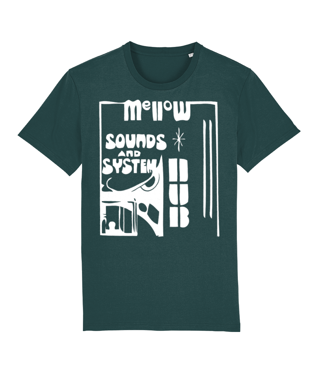 bloodsweatandtees | Organic Mellow Sounds and System Dub t-shirt WHITE/Glazed_Green