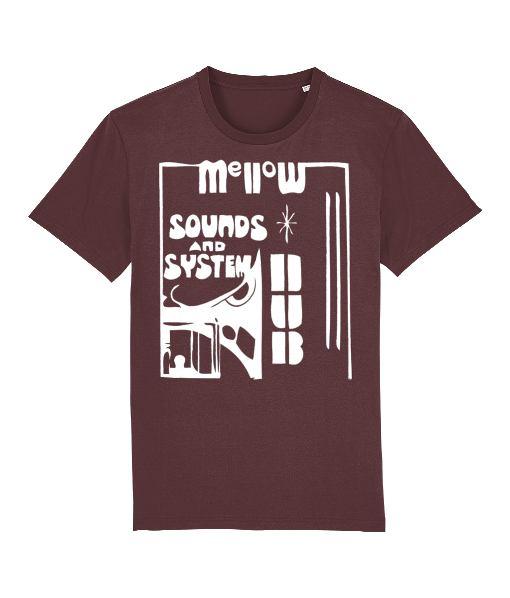 bloodsweatandtees | Organic Mellow Sounds and System Dub t-shirt WHITE/Maroon