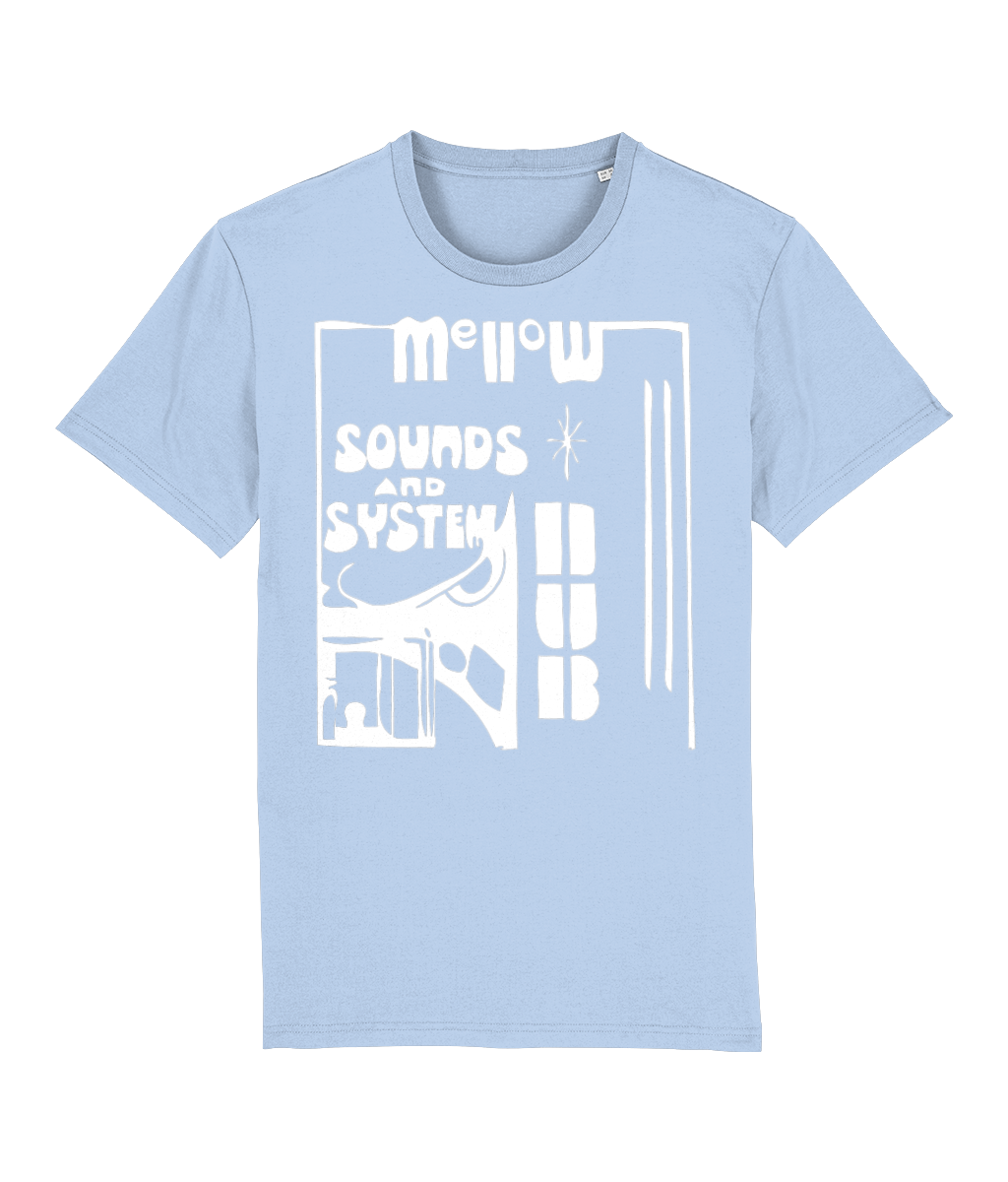 bloodsweatandtees | Organic Mellow Sounds and System Dub t-shirt WHITE/Blue_Soul
