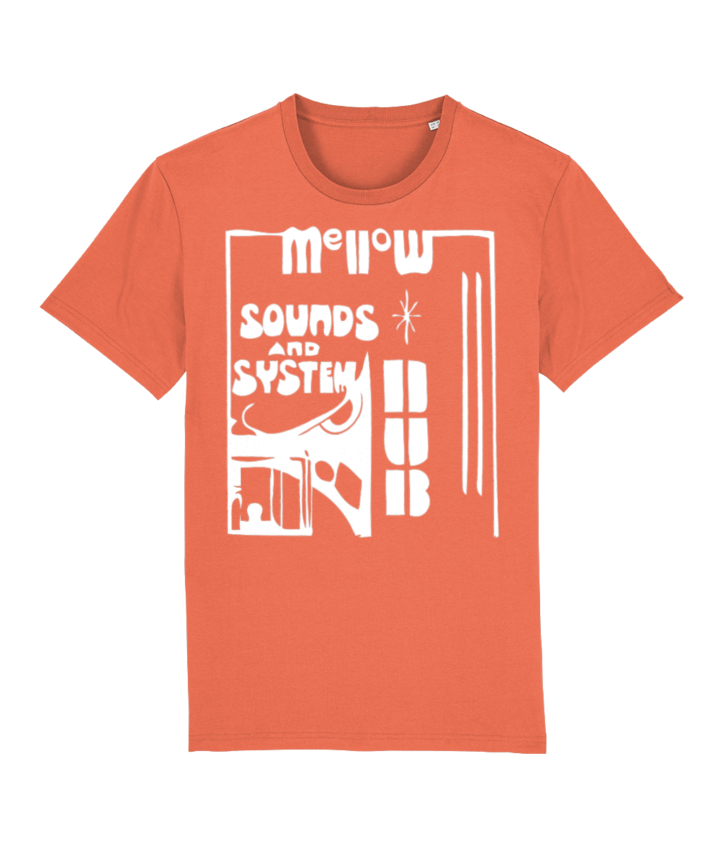bloodsweatandtees | Organic Mellow Sounds and System Dub t-shirt WHITE/Orange