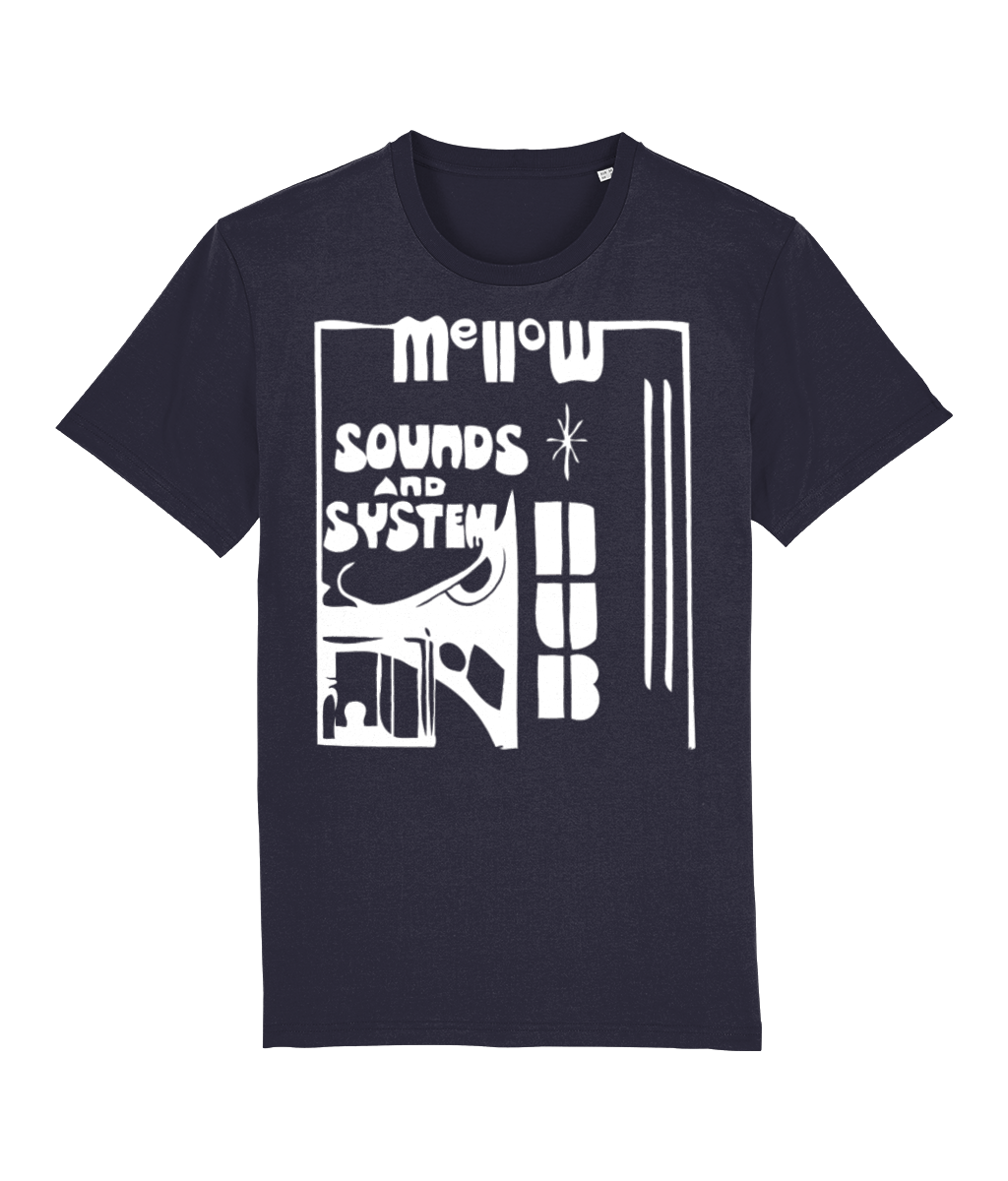 bloodsweatandtees | Organic Mellow Sounds and System Dub t-shirt WHITE/Navy