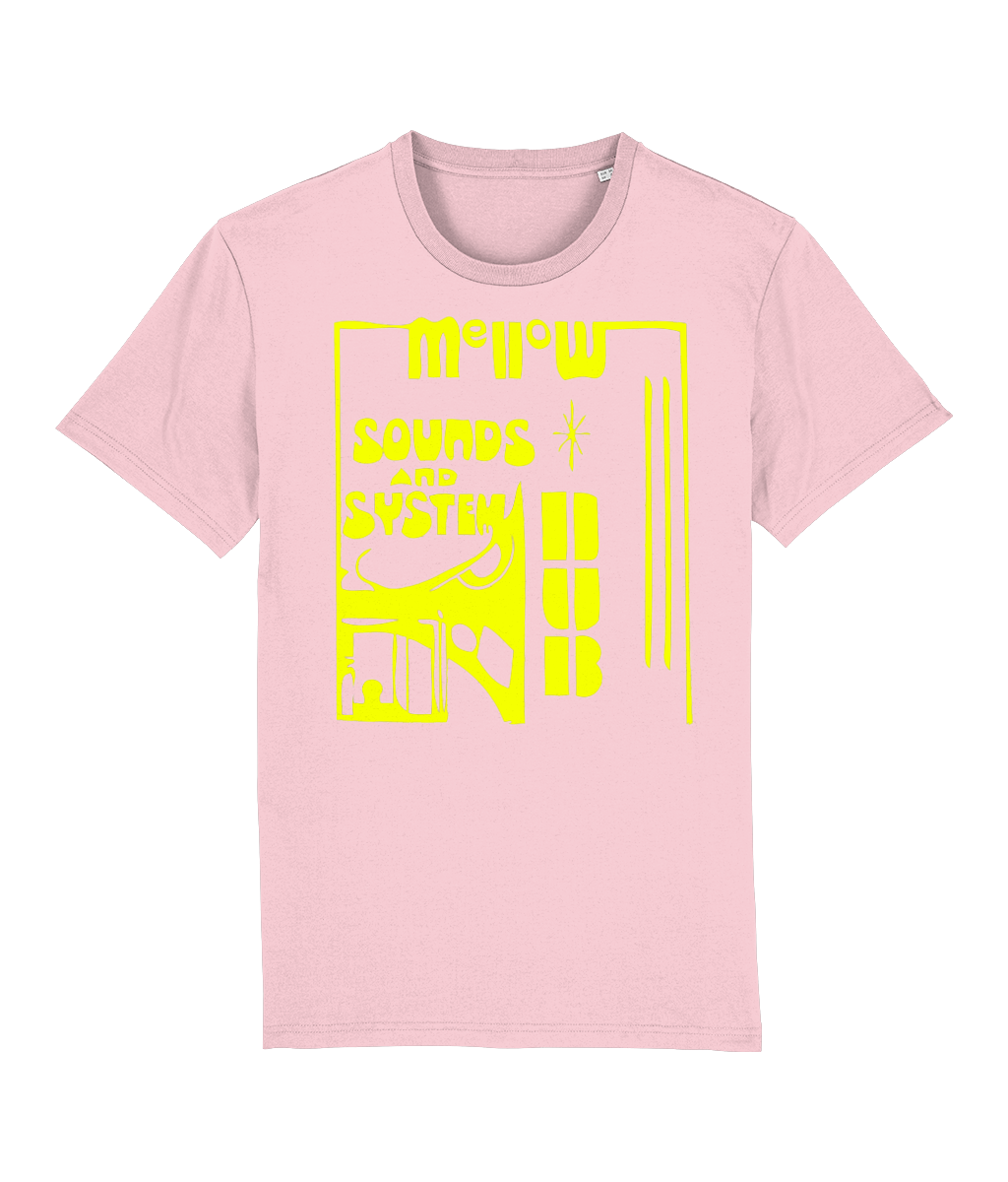 bloodsweatandtees | Mellow Sounds and System Dub Organic t-shirt YELLOW/Pink