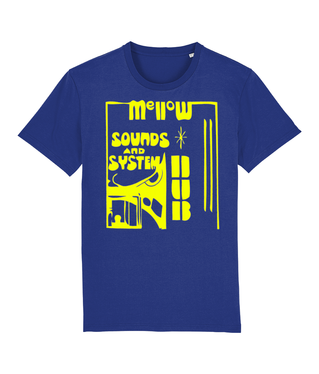 bloodsweatandtees | Mellow Sounds and System Dub Organic t-shirt YELLOW/Worker_Blue