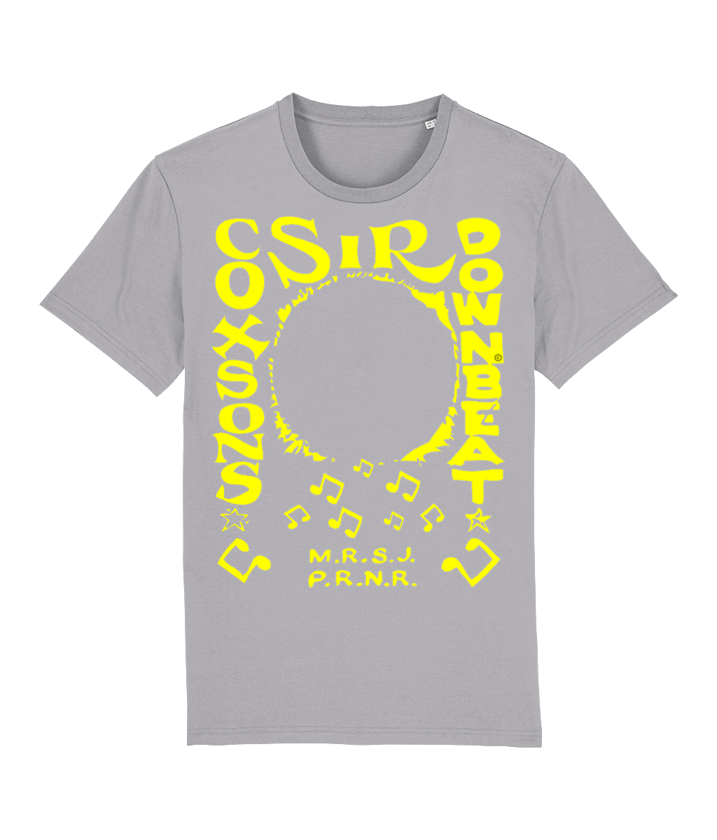 bloodsweatandtees | Sir Coxsons Downbeat Organic t-shirt YELLOW/ Heather_Grey