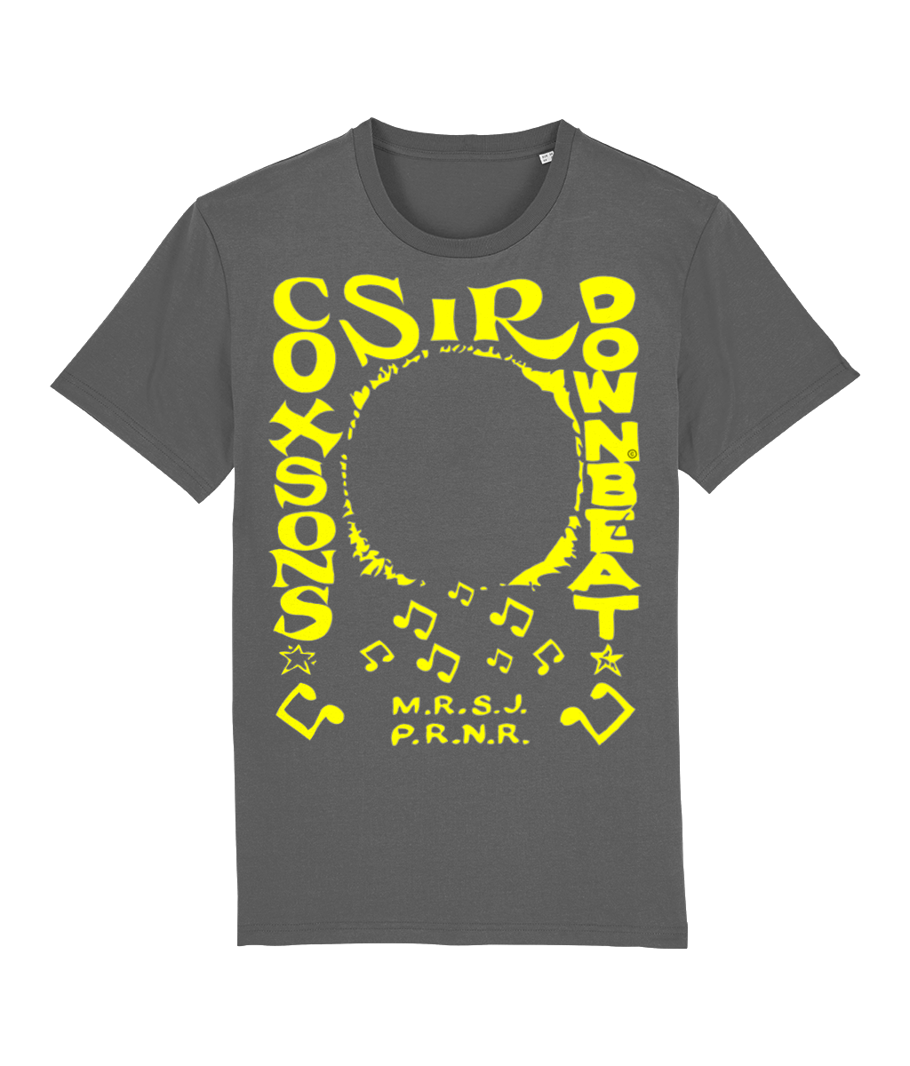 bloodsweatandtees | Sir Coxsons Downbeat Organic t-shirt YELLOW/ Anthracite