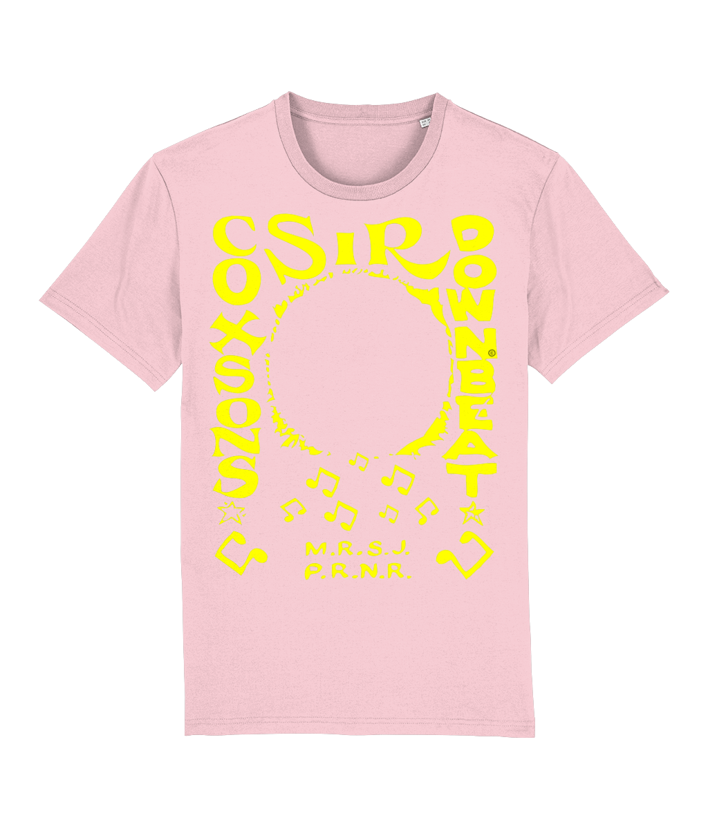 bloodsweatandtees | Sir Coxsons Downbeat Organic t-shirt YELLOW/ Cotton_Pink