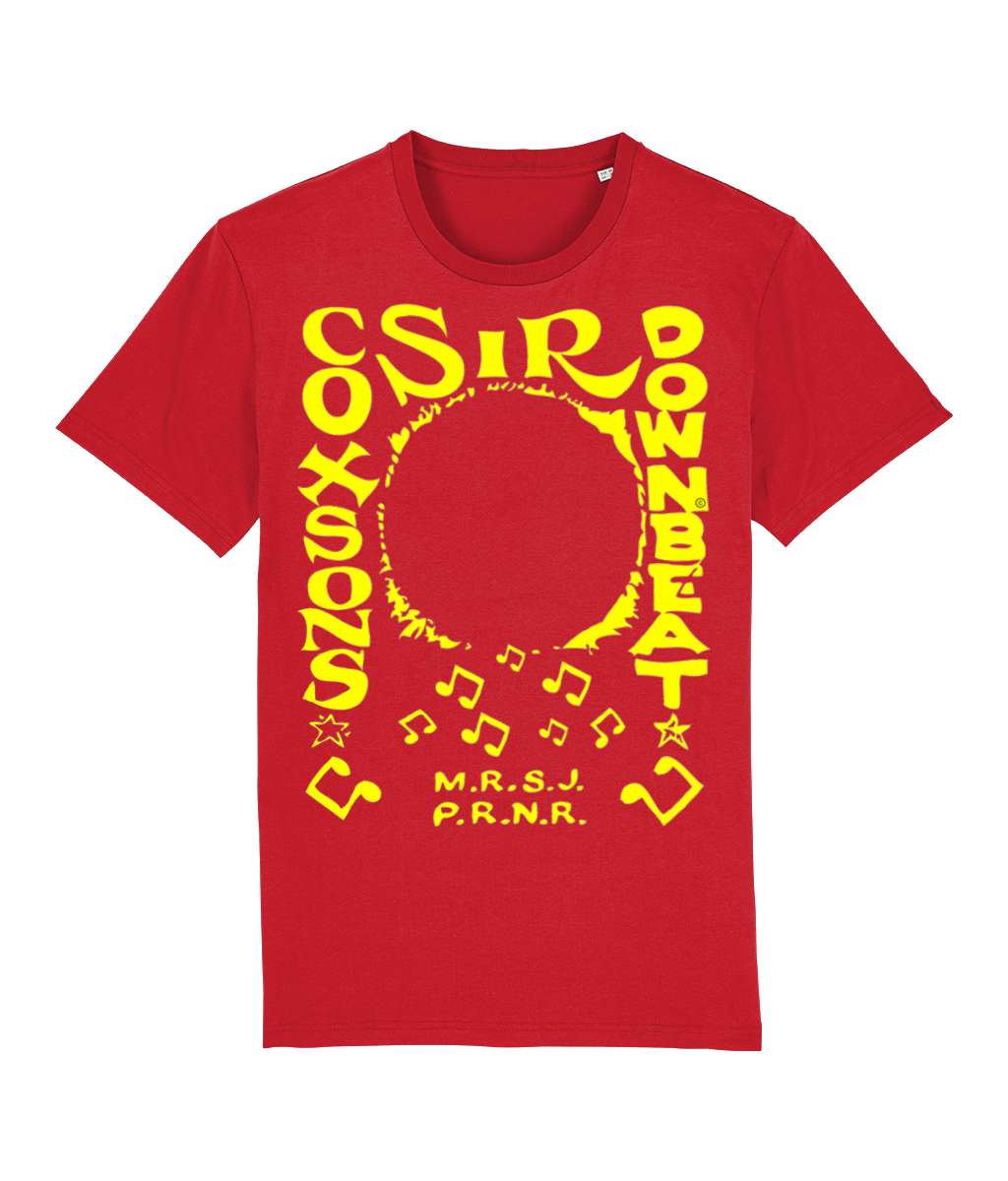 bloodsweatandtees | Sir Coxsons Downbeat Organic t-shirt YELLOW/ Red