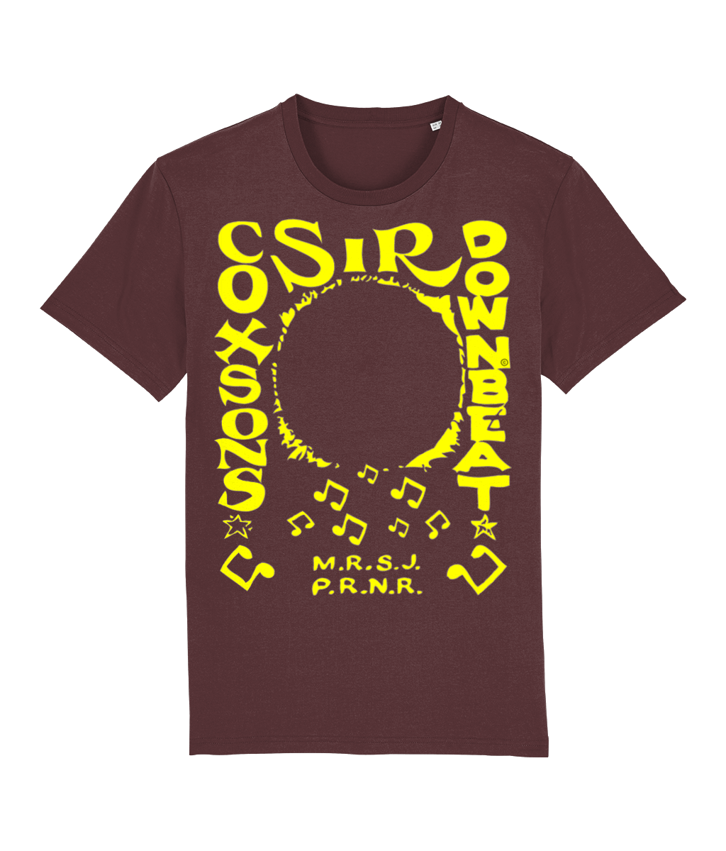bloodsweatandtees | Sir Coxsons Downbeat Organic t-shirt YELLOW/ Maroon