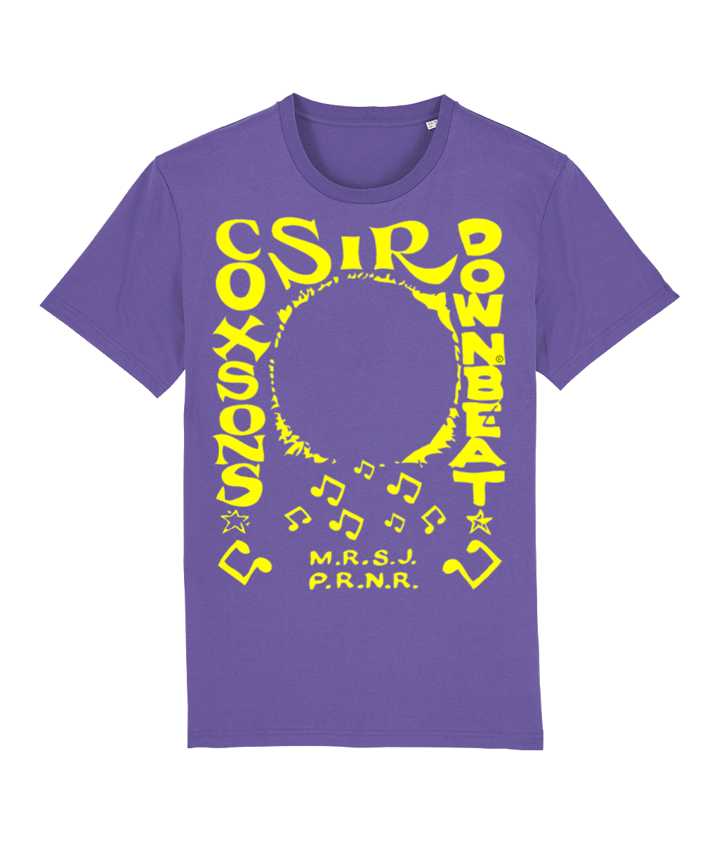 bloodsweatandtees | Sir Coxsons Downbeat Organic t-shirt YELLOW/ Purple