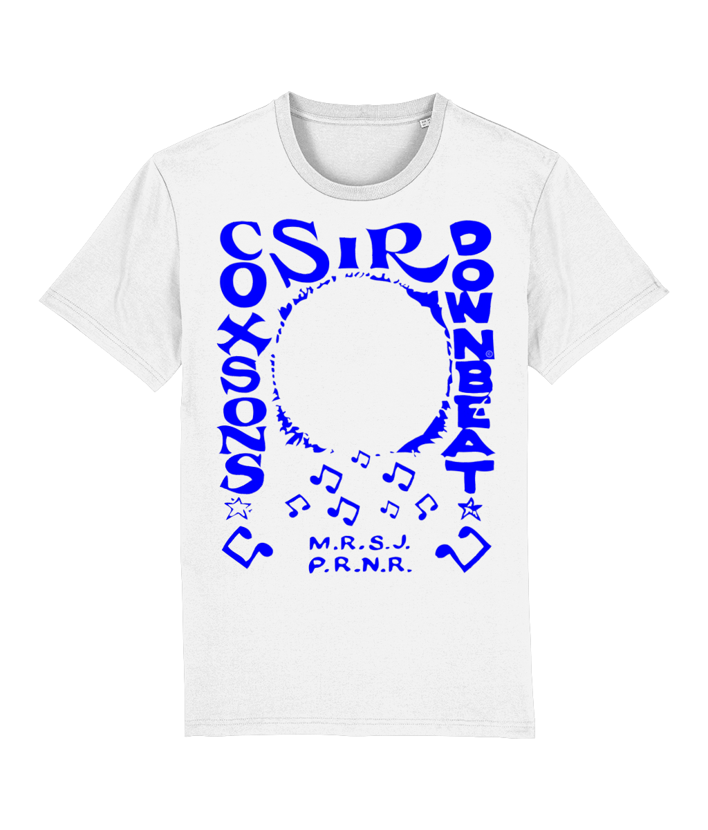 bloodsweatandtees | Sir Coxsons Downbeat Organic t-shirt BLUE/ White