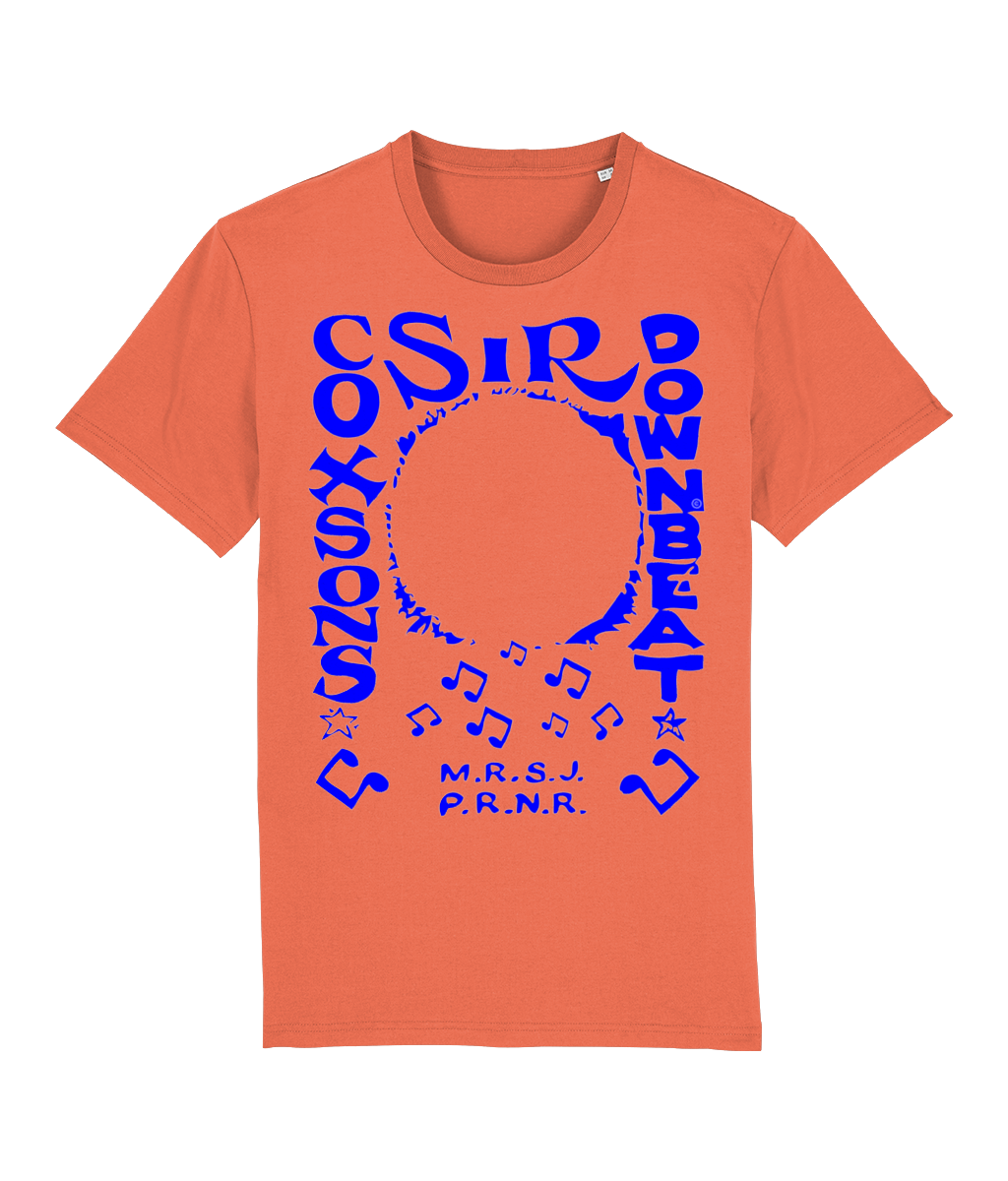 bloodsweatandtees | Sir Coxsons Downbeat Organic t-shirt BLUE/Orange