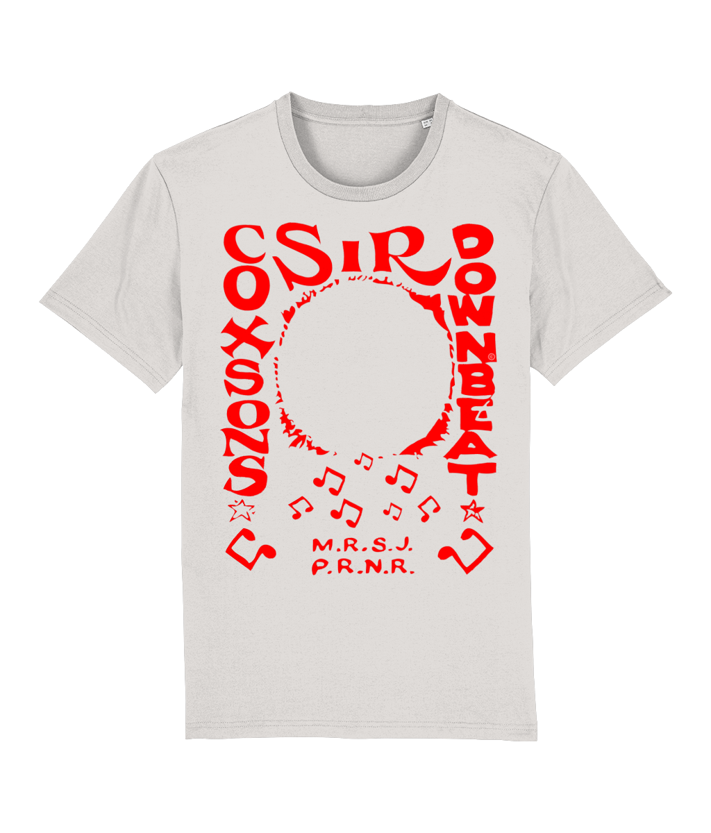 bloodsweatandtees | Sir Coxsons Downbeat Organic t-shirt RED/ Off_White