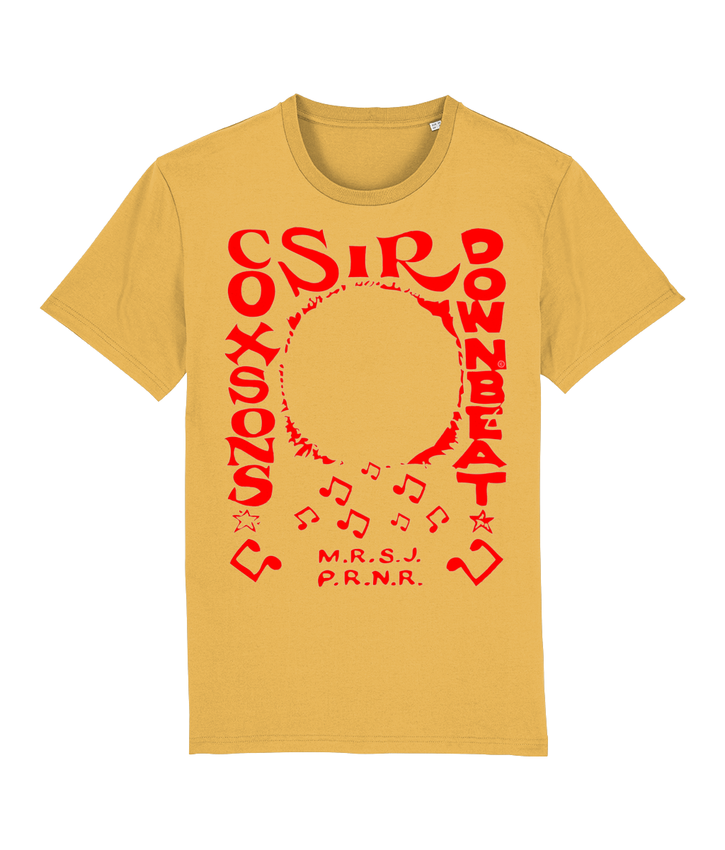 bloodsweatandtees | Sir Coxsons Downbeat Organic t-shirt RED/ Spectra_Yellow
