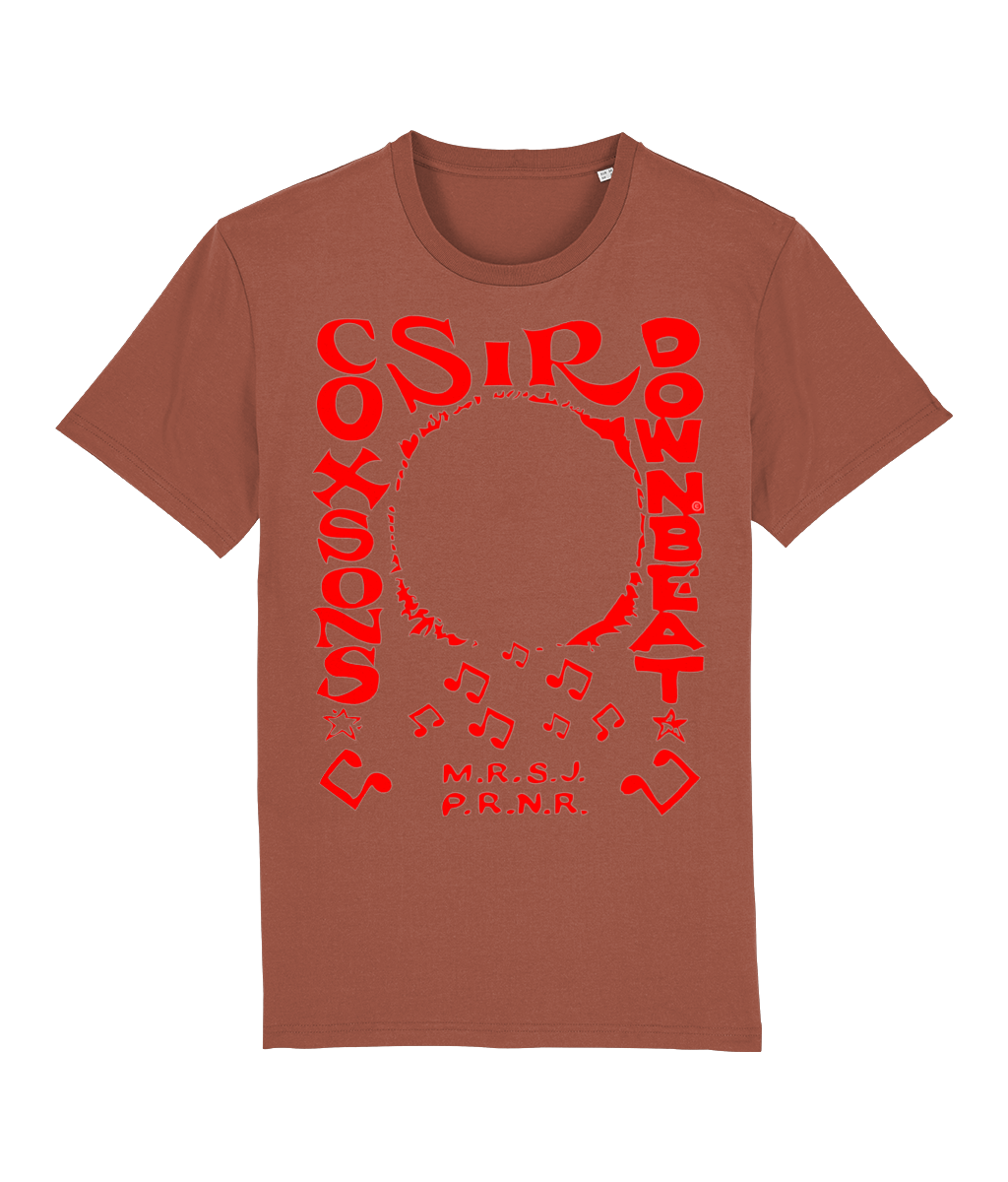 bloodsweatandtees | Sir Coxsons Downbeat Organic t-shirt RED/ Mocha_Brown