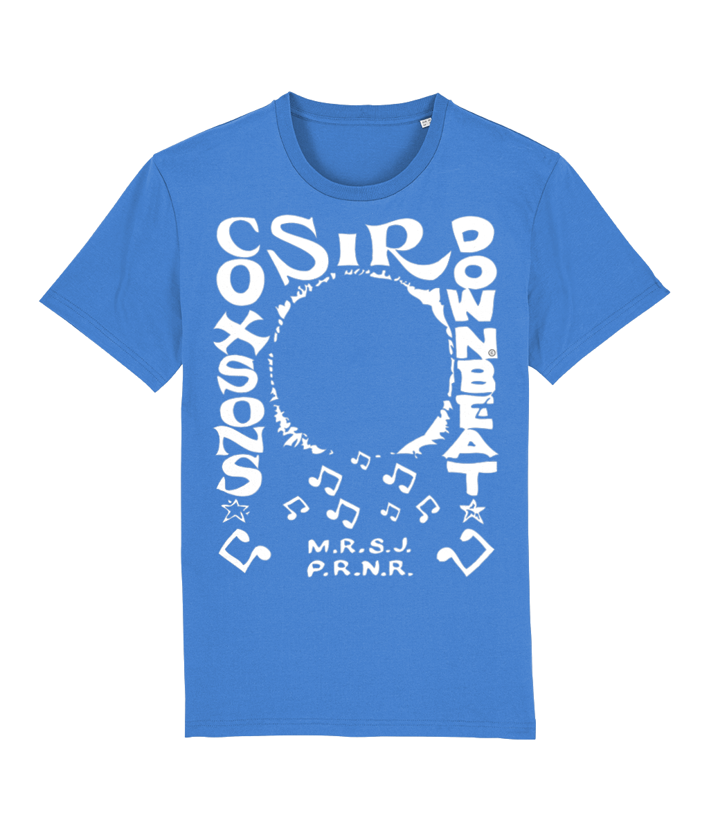 bloodsweatandtees | Sir Coxsons Downbeat Organic t-shirt WHITE/ Bright_Blue