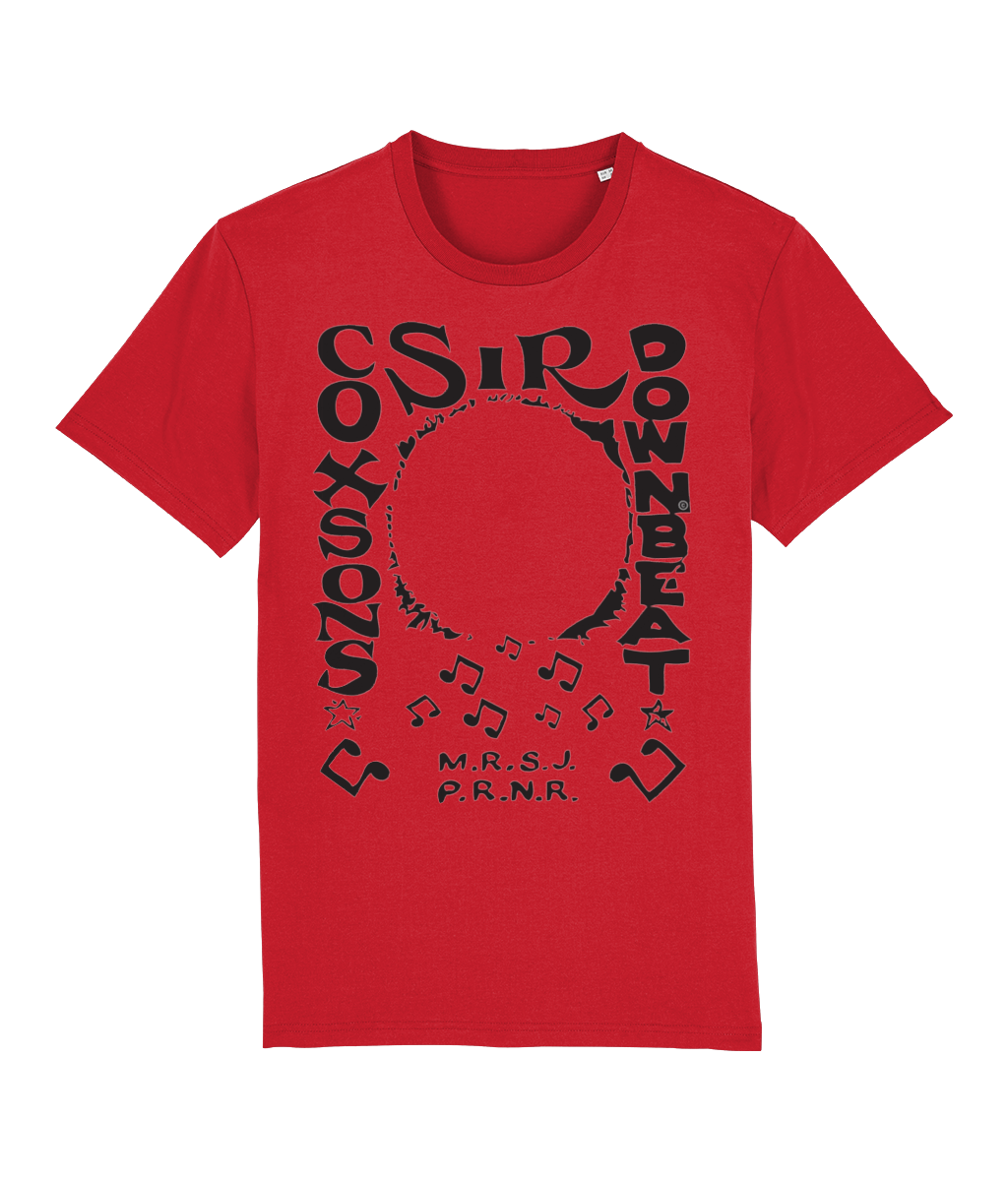 bloodsweatandtees | Sir Coxsons Downbeat Organic t-shirt BLACK/ Red