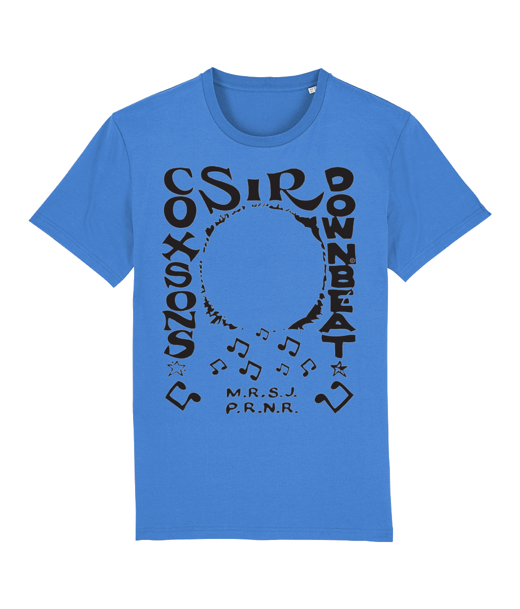 bloodsweatandtees | Sir Coxsons Downbeat Organic t-shirt BLACK/ Bright_Blue