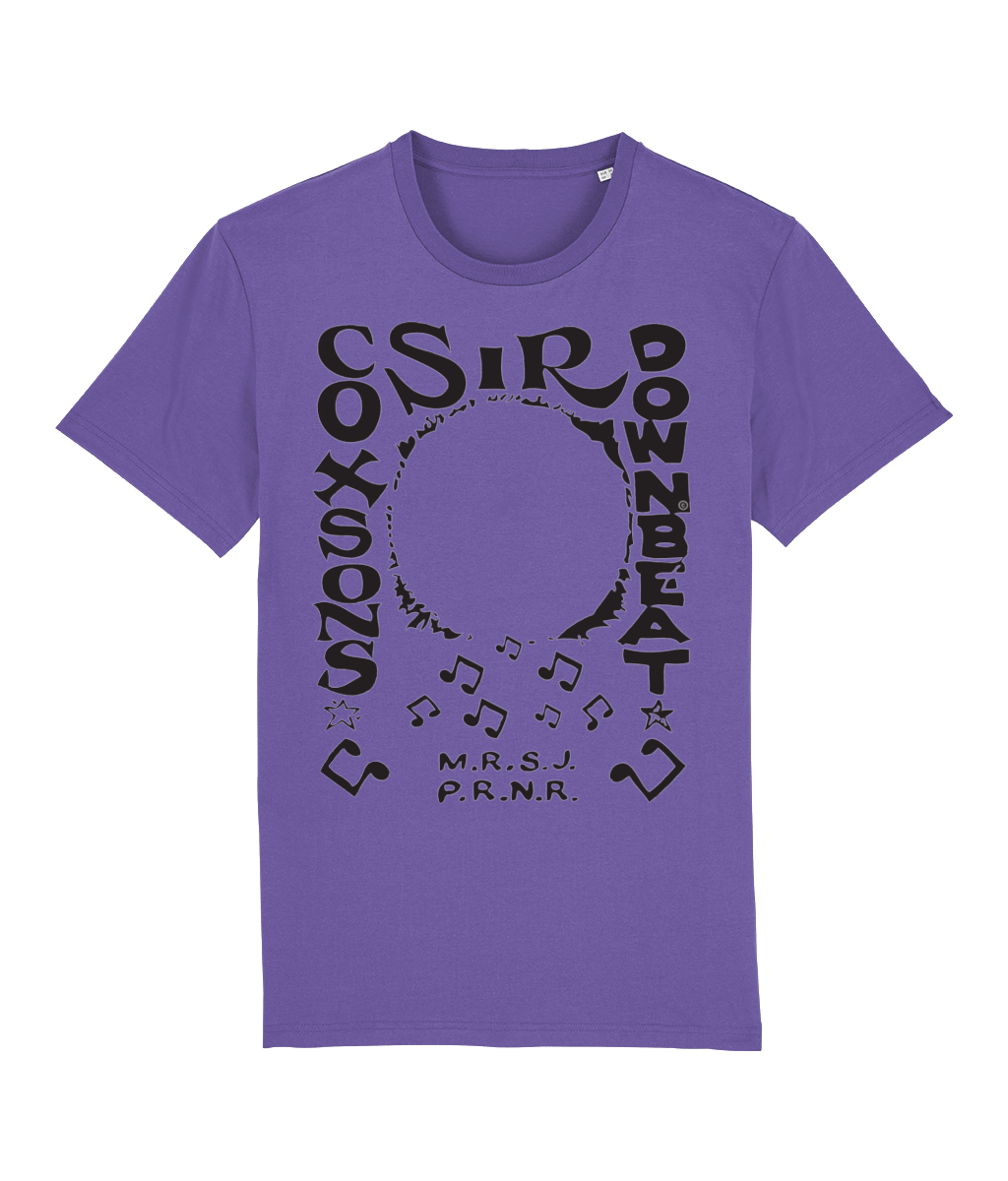 bloodsweatandtees | Sir Coxsons Downbeat Organic t-shirt BLACK/ Purple