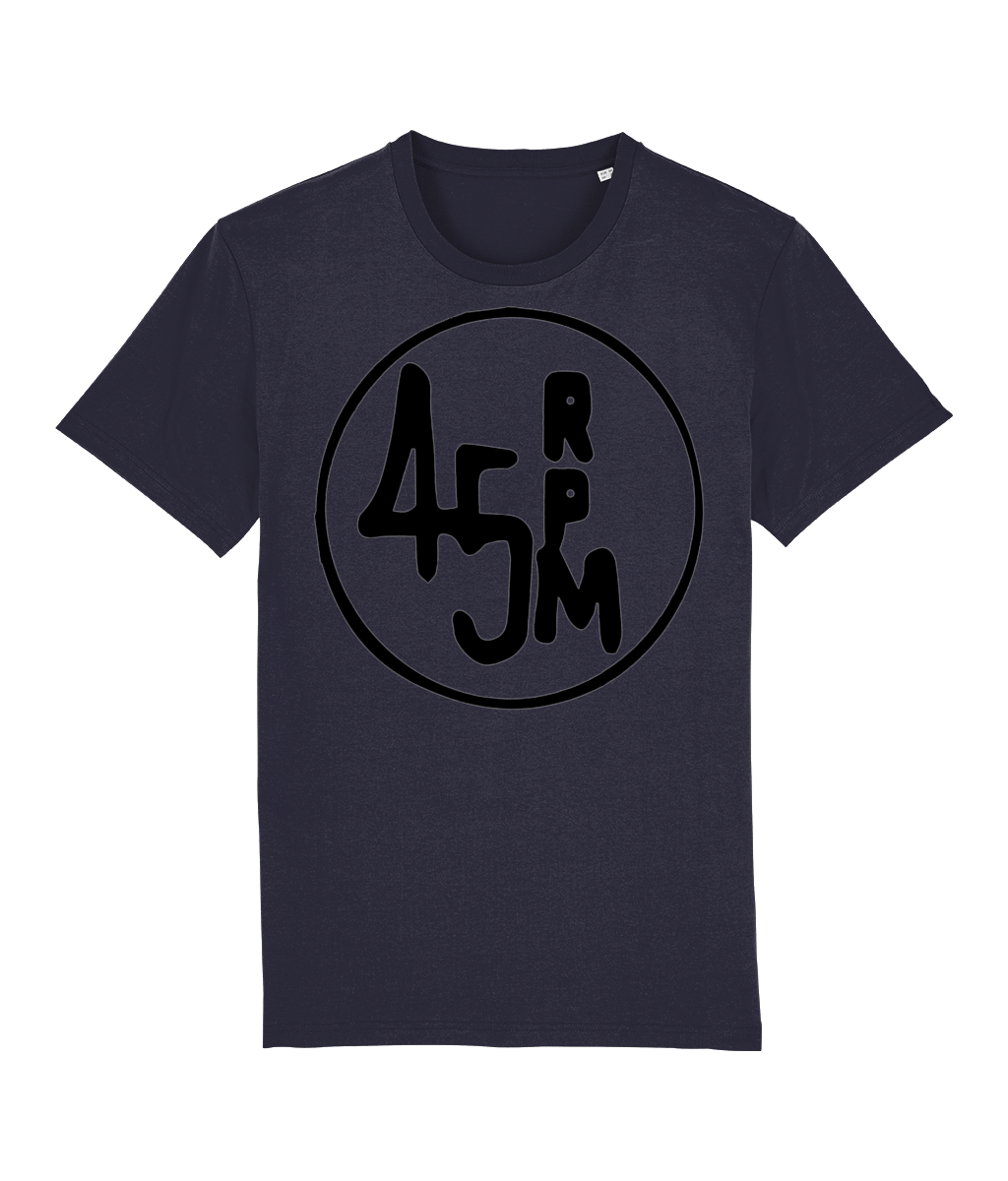 bloodsweatandtees | 45 RPM Selectors Choice Organic t-shirt BLACK/ French_Navy
