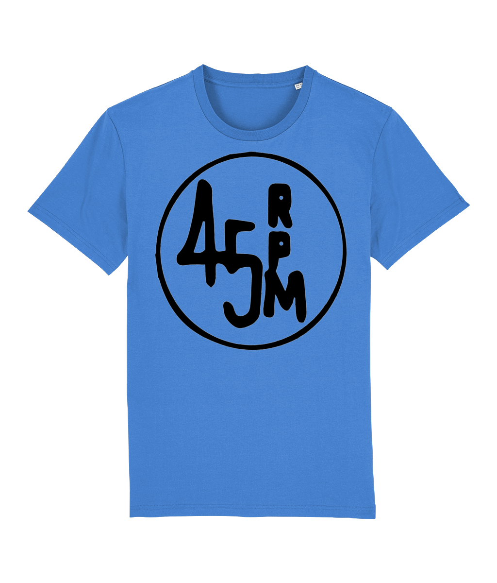 bloodsweatandtees | 45 RPM Selectors Choice Organic t-shirt BLACK/ Bright_Blue