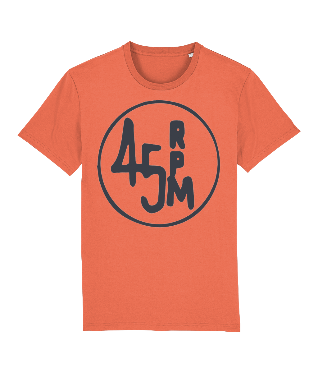 bloodsweatandtees | 45 RPM Selectors Choice Organic t-shirt GREY/ Orange