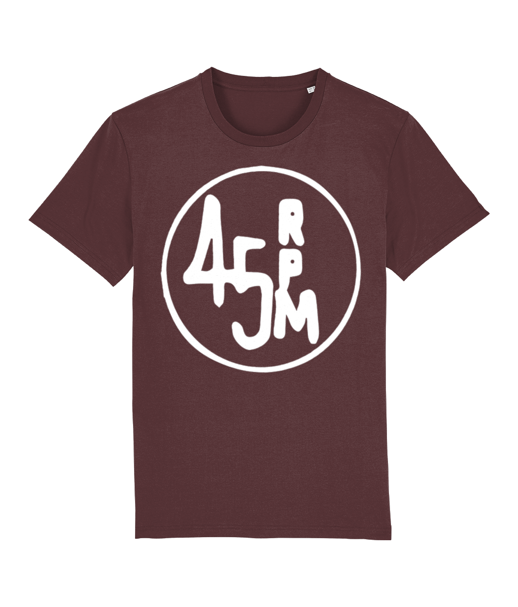 bloodsweatandtees | 45 RPM Selectors Choice Organic t-shirt WHITE/ Maroon